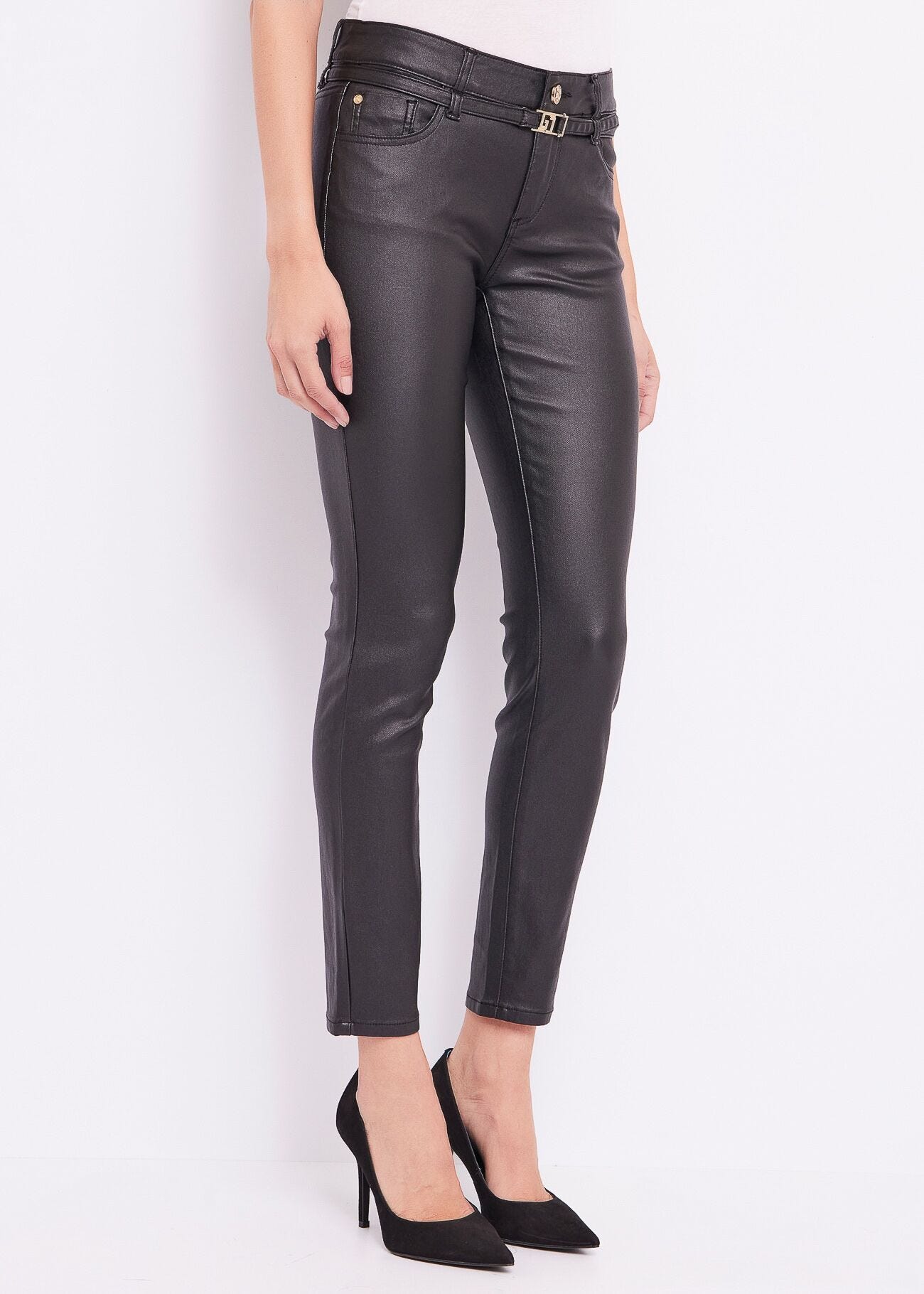 Coatedfabric trousers