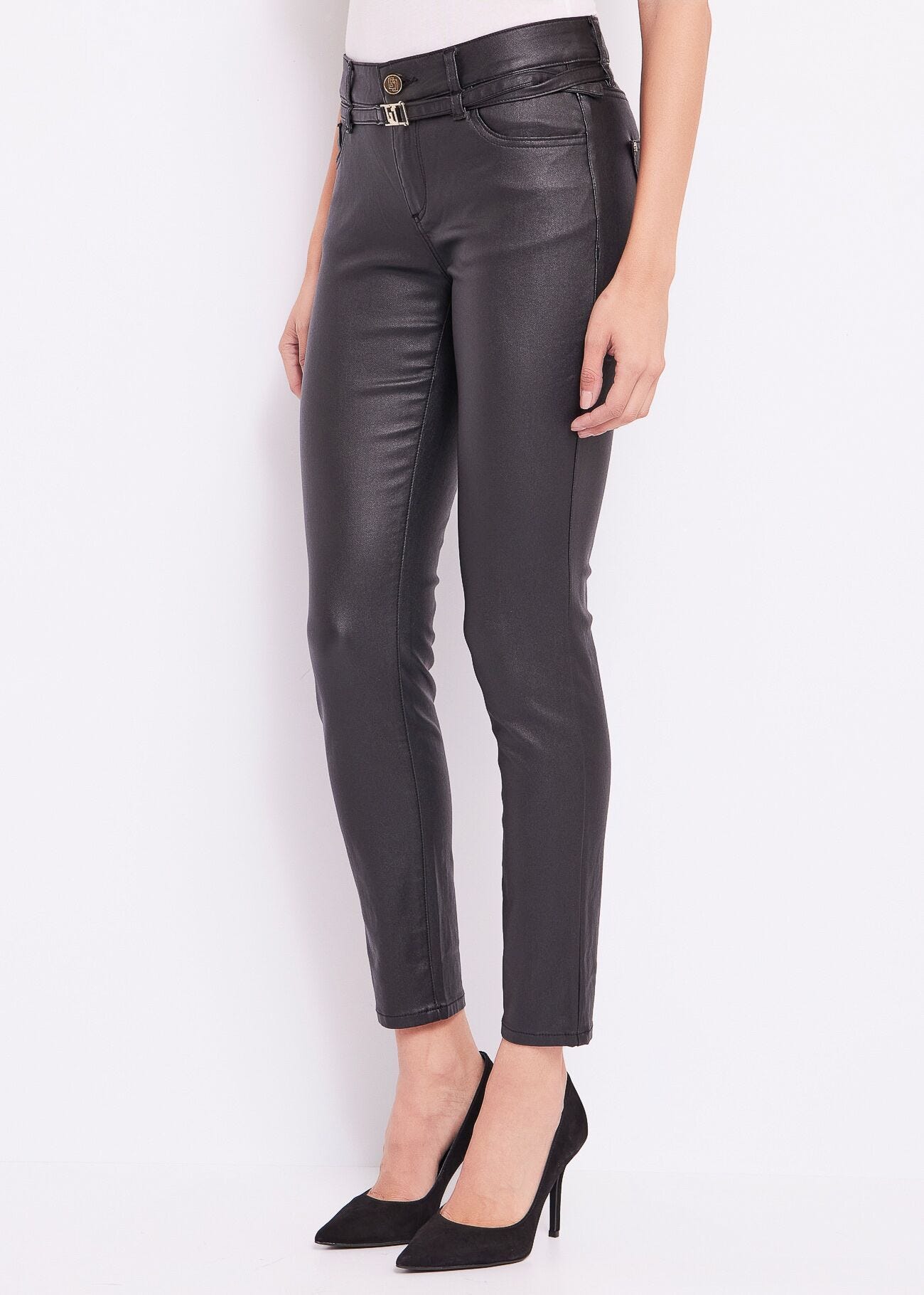 Coatedfabric trousers