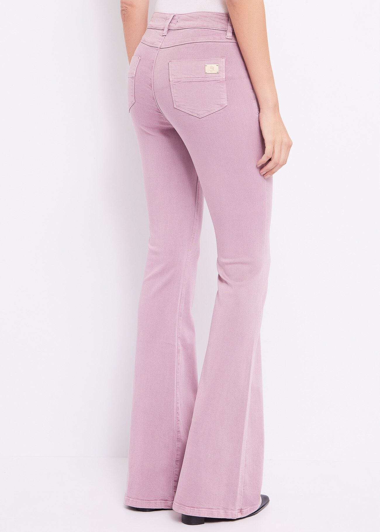 Cottonblend flared trousers
