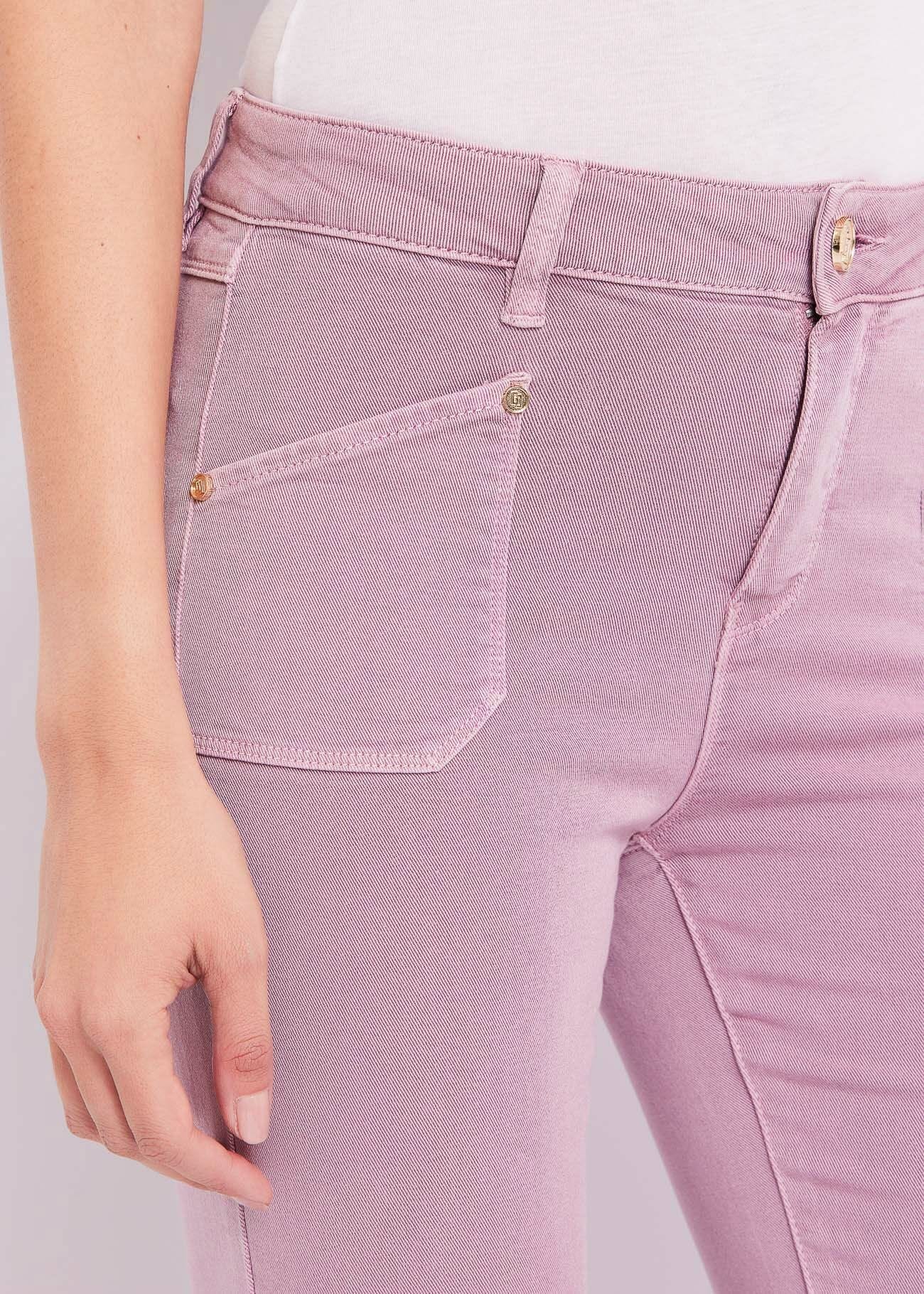 Cottonblend flared trousers