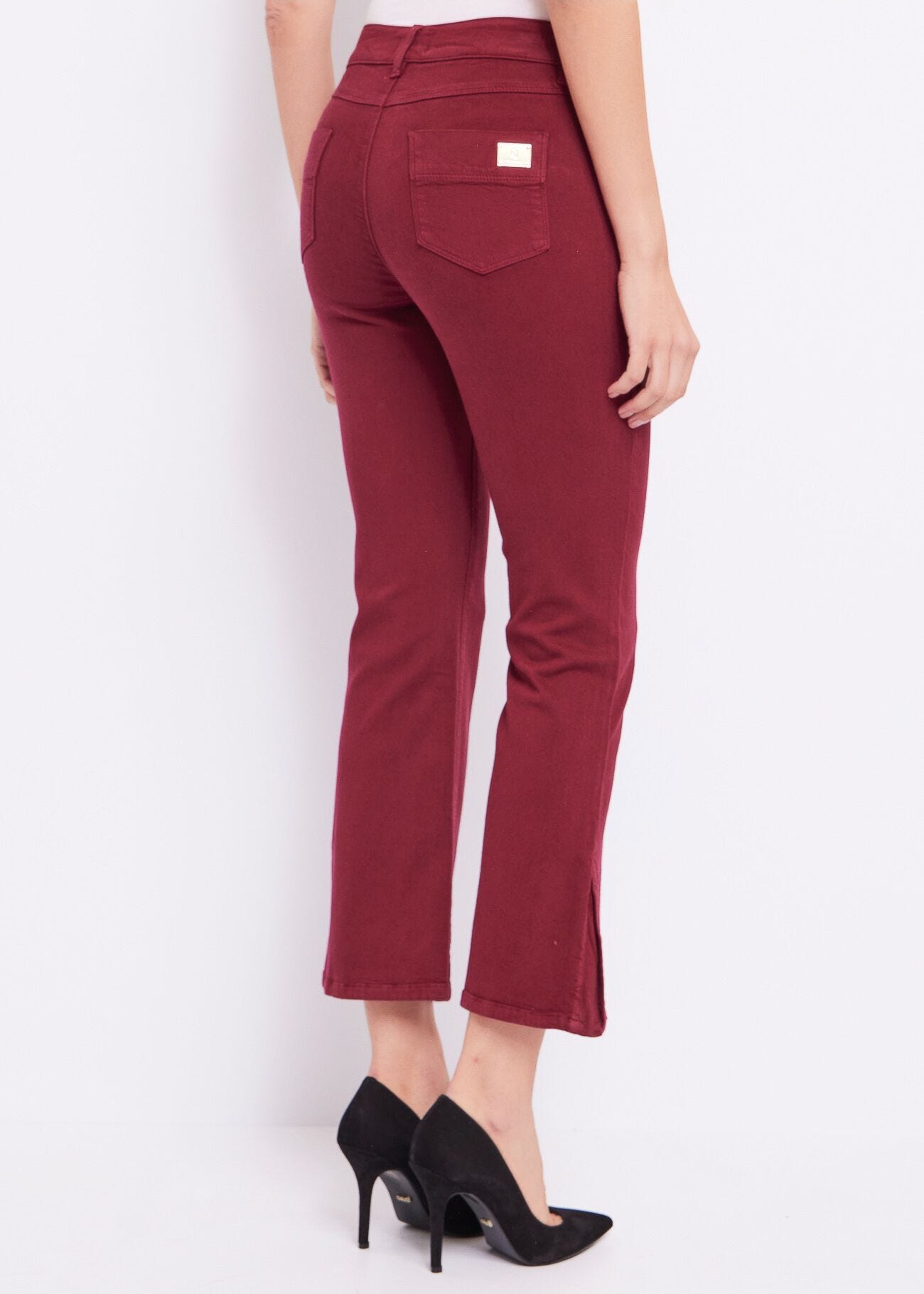 Cottonblend flared trousers