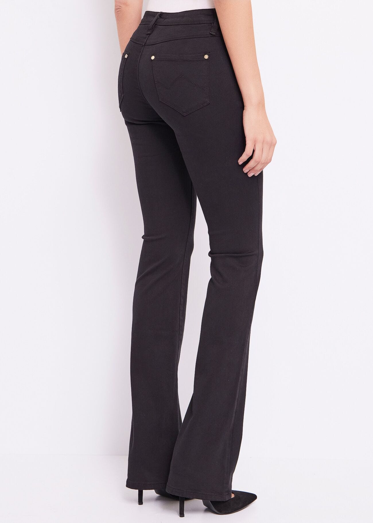 Bootcut cottonblend trousers