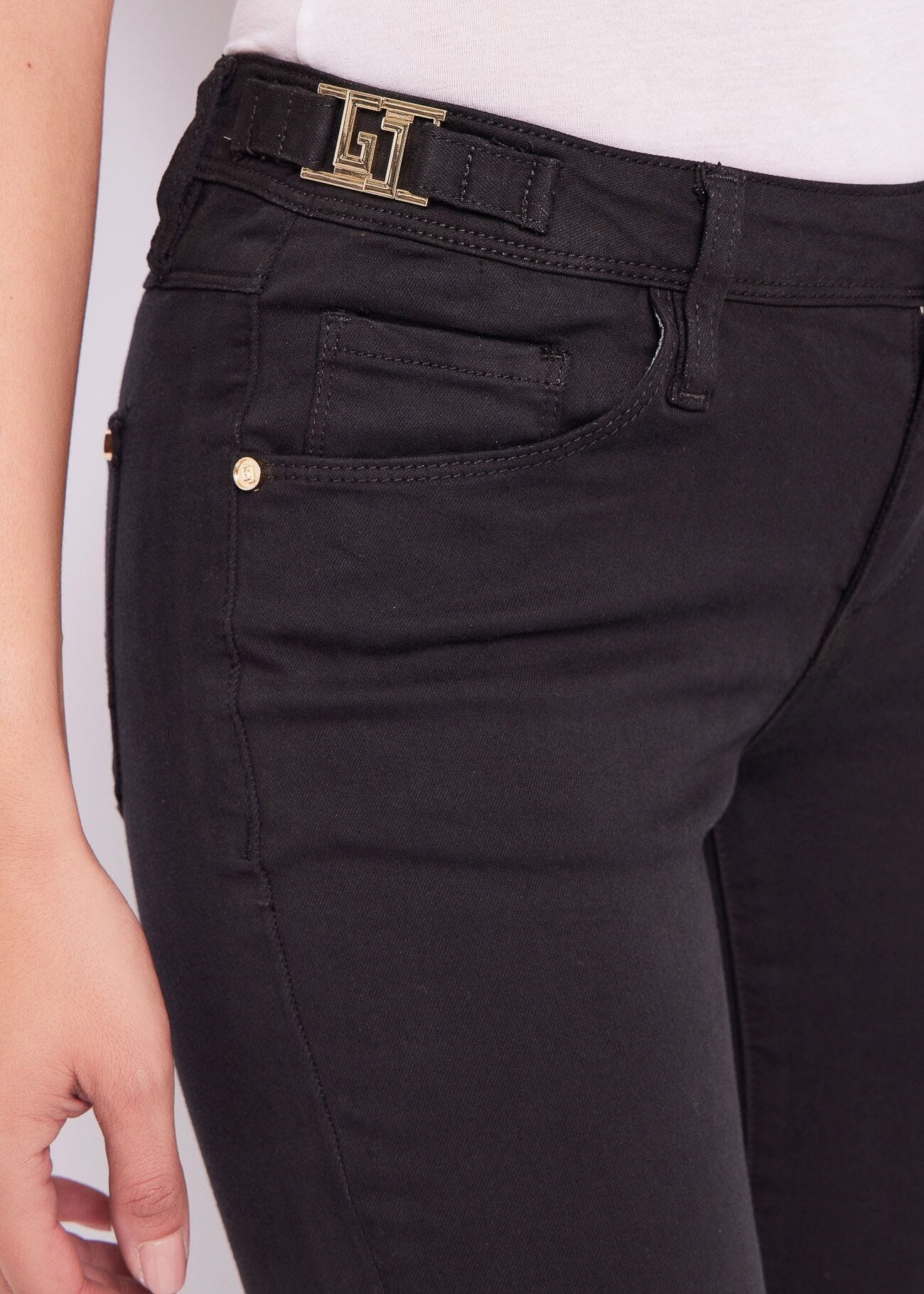 Bootcut cottonblend trousers