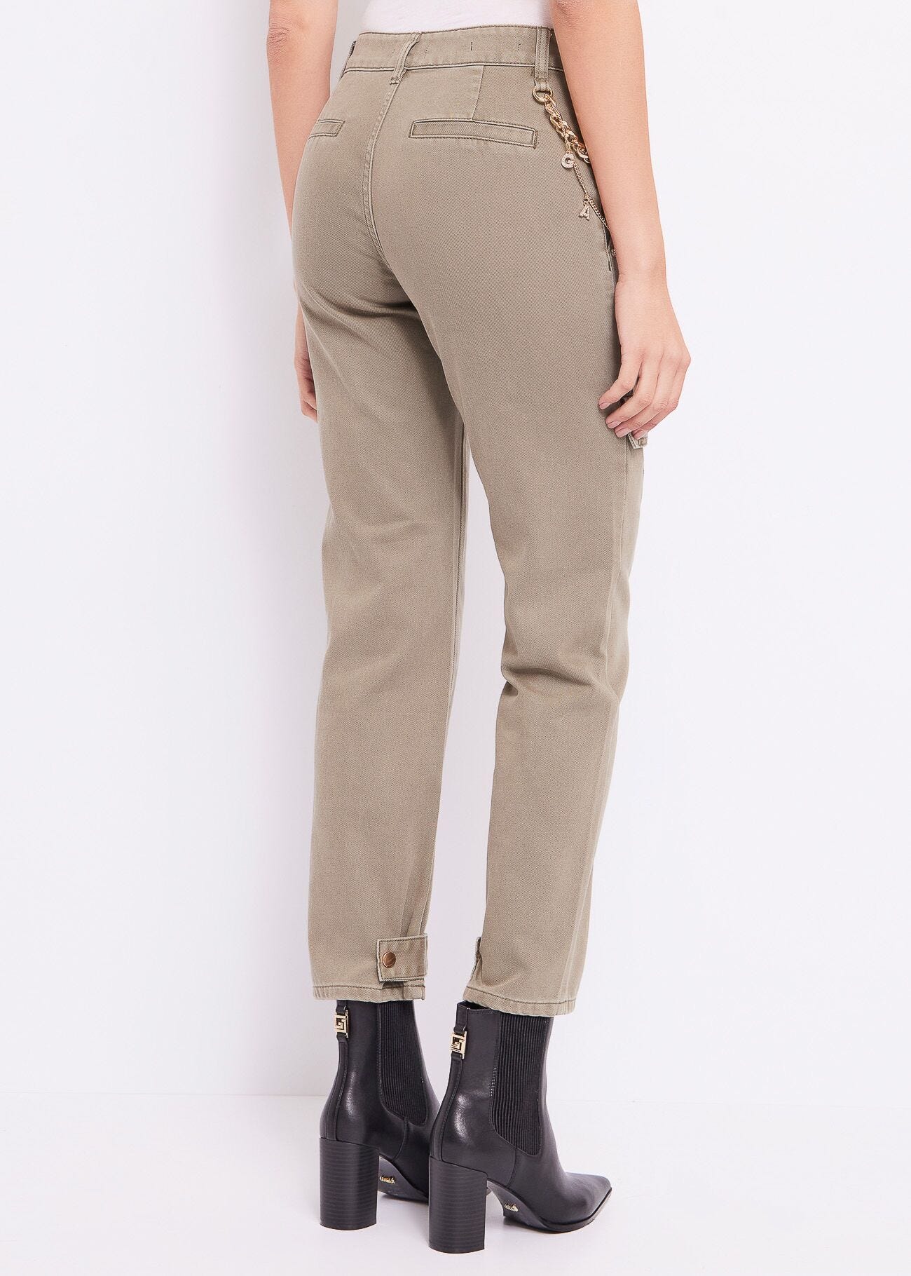 Pantaloni cargo slim in cotone