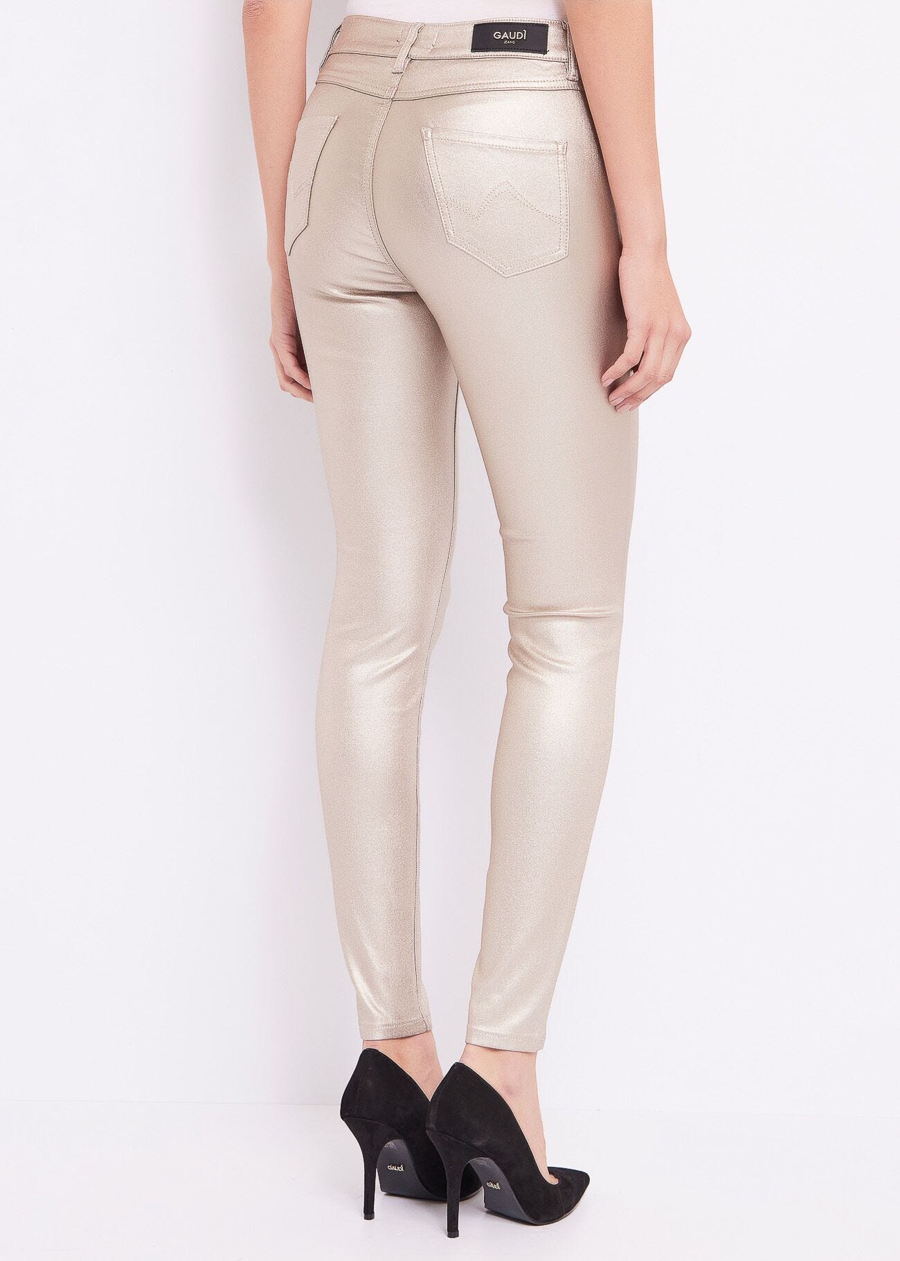 Pantaloni skinny laminati