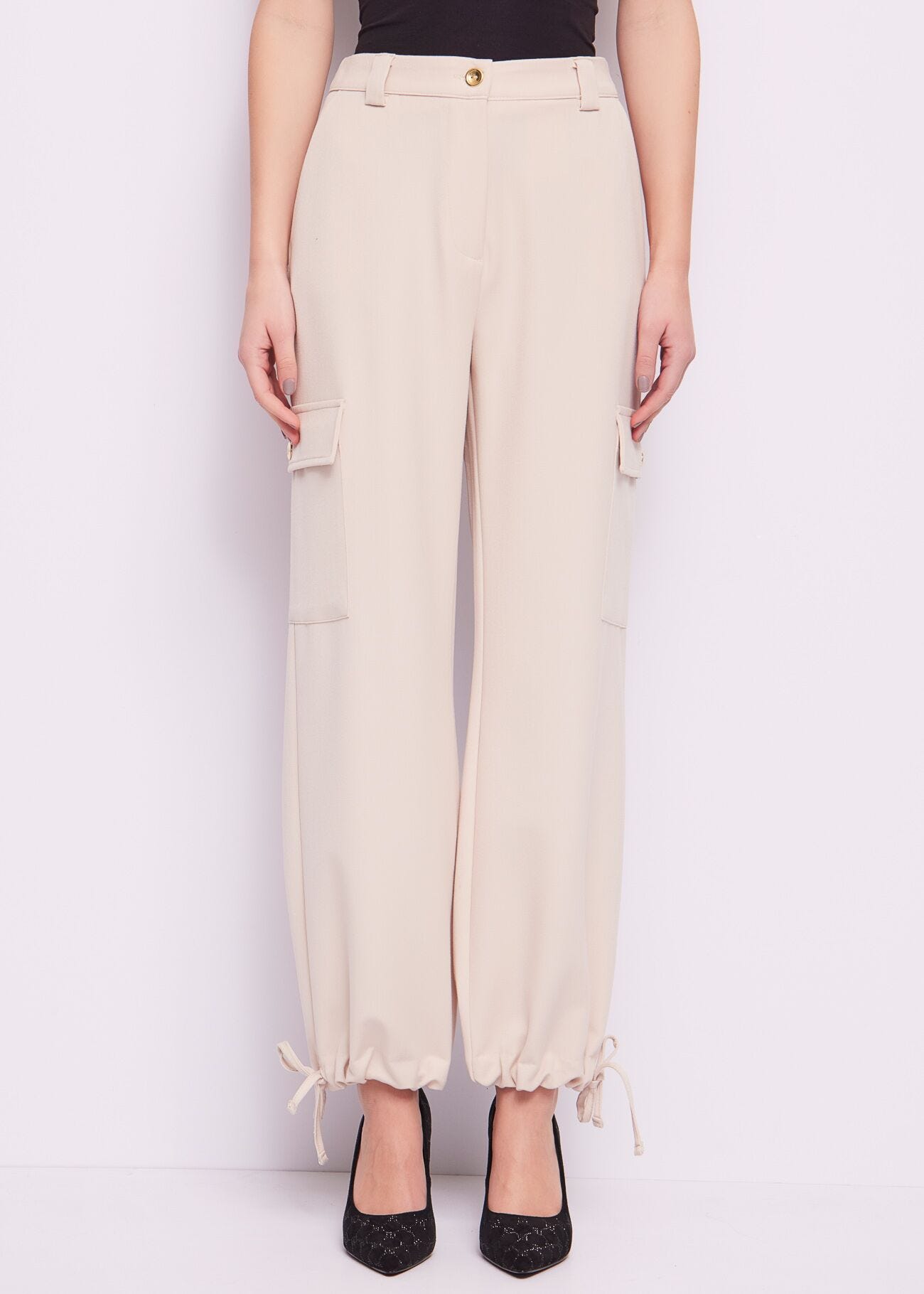 Beige cargo trousers