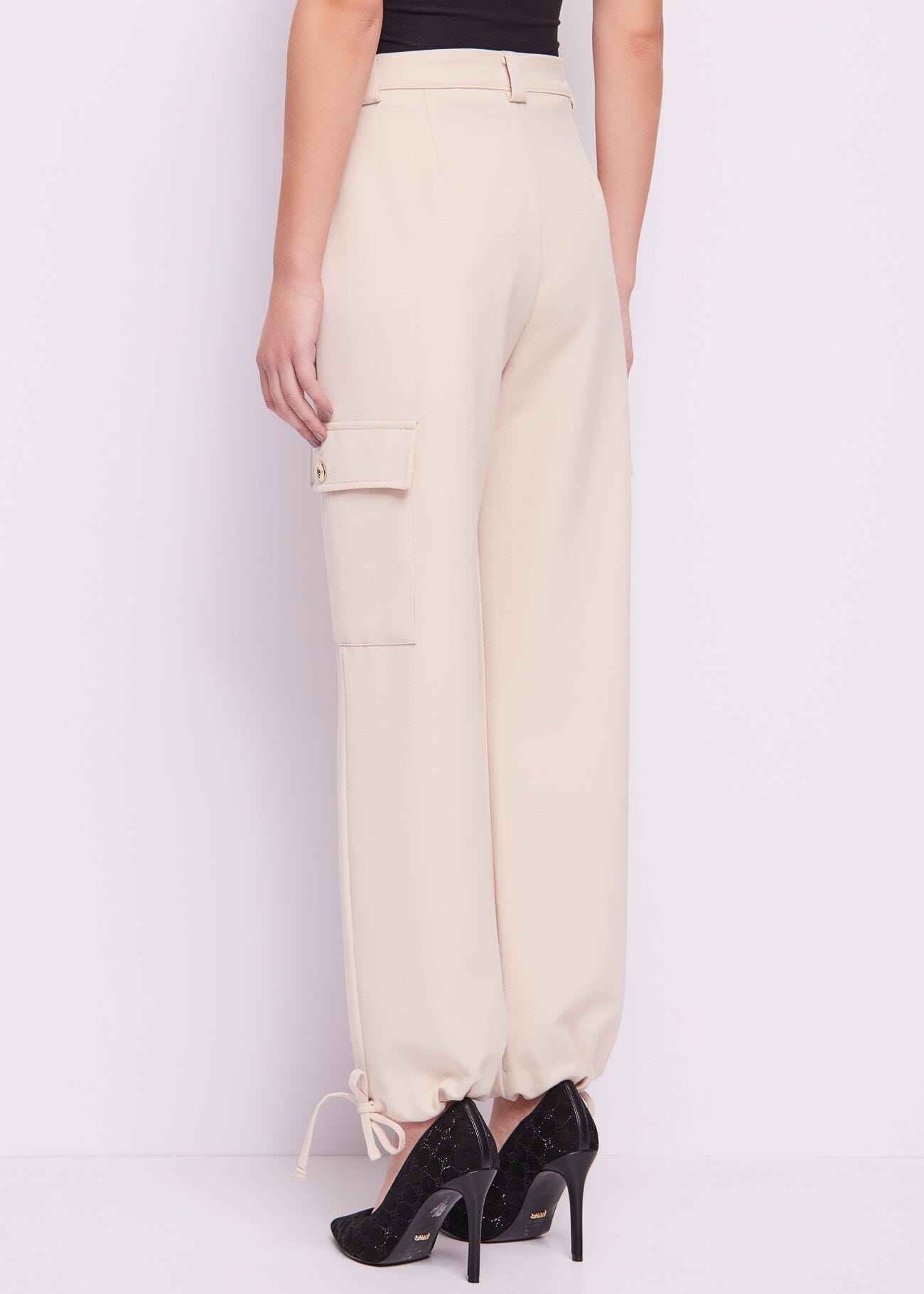 Beige cargo trousers