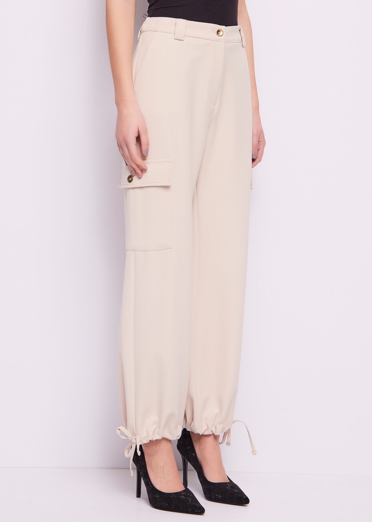 Beige cargo trousers