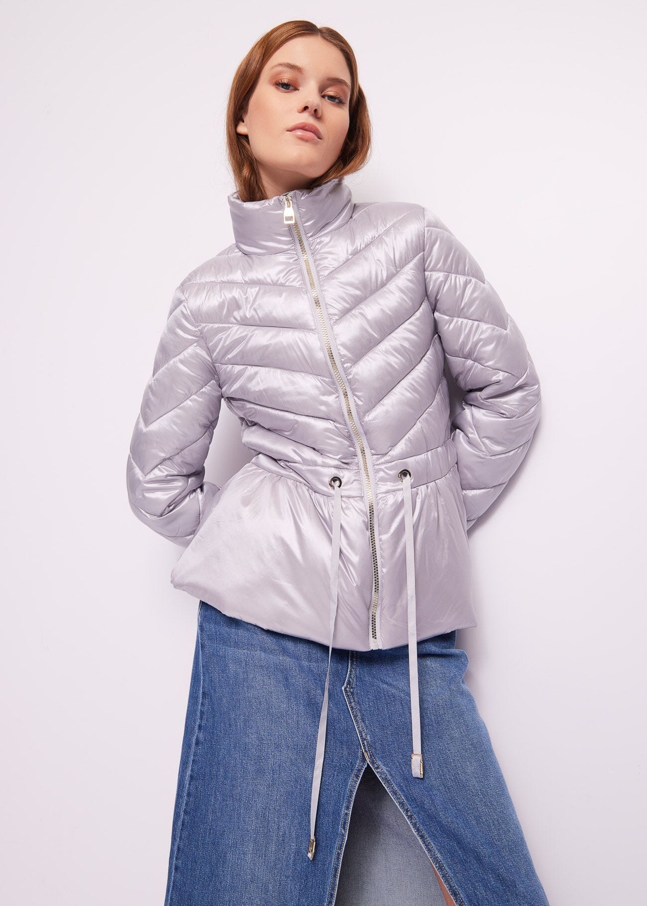 Doudoune en nylon léger brillant