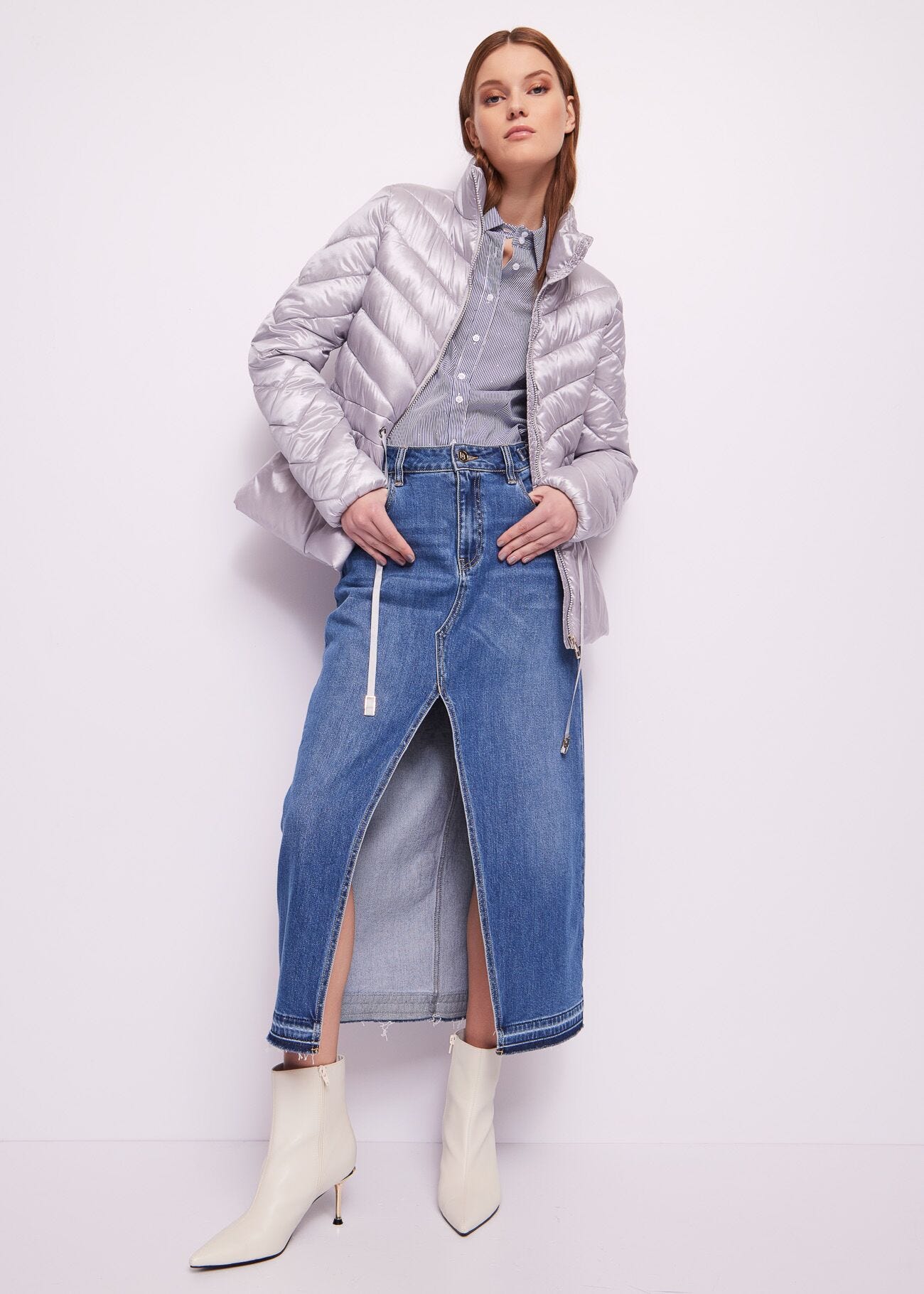 Doudoune en nylon léger brillant