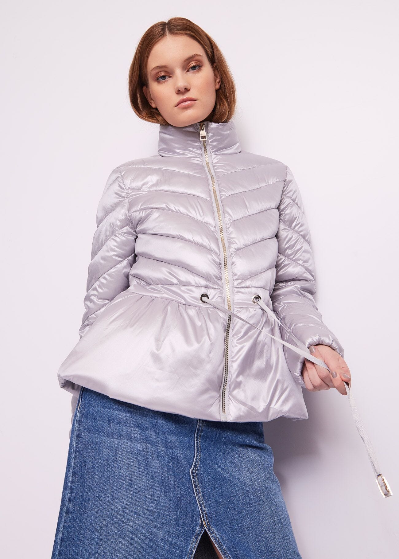 Doudoune en nylon léger brillant
