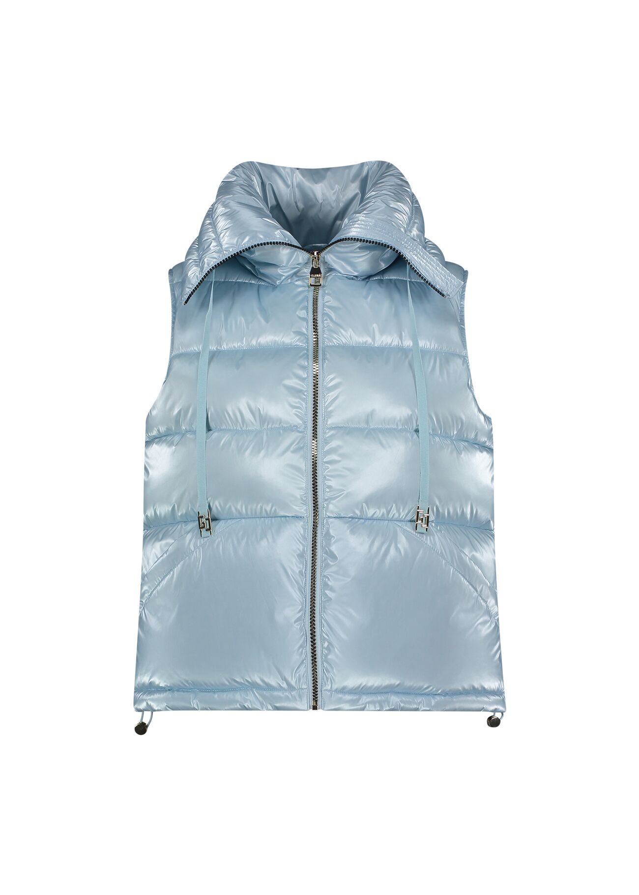 Light blue nylon added gilet