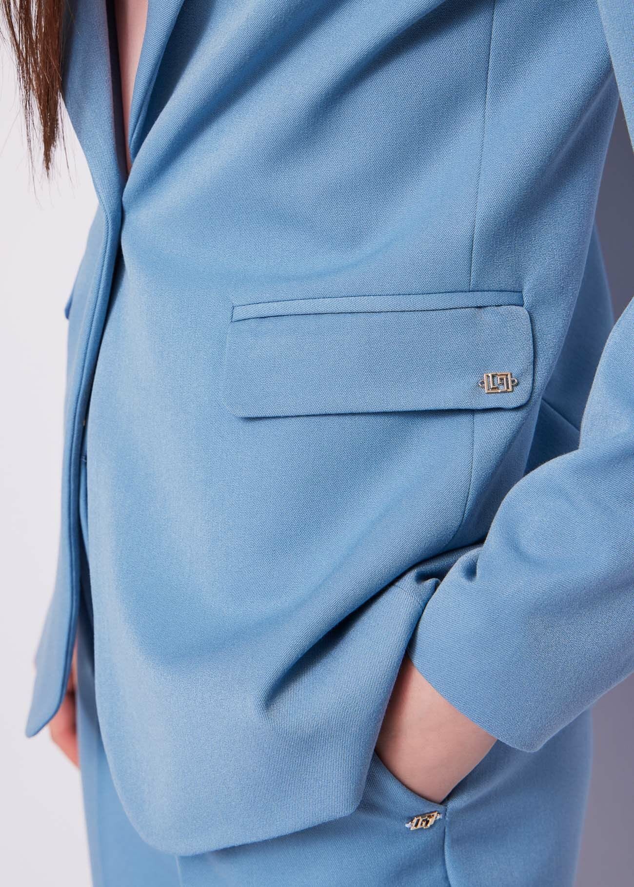 Blazer azzurro elasticizzato