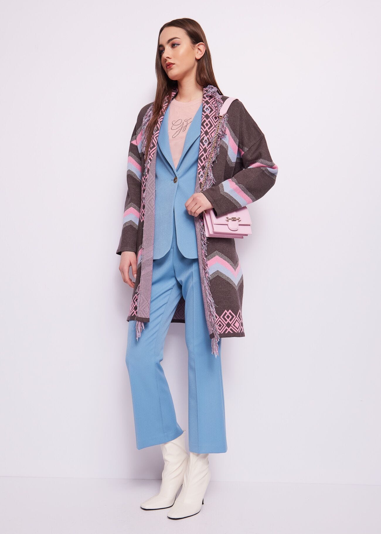 Blazer azzurro elasticizzato