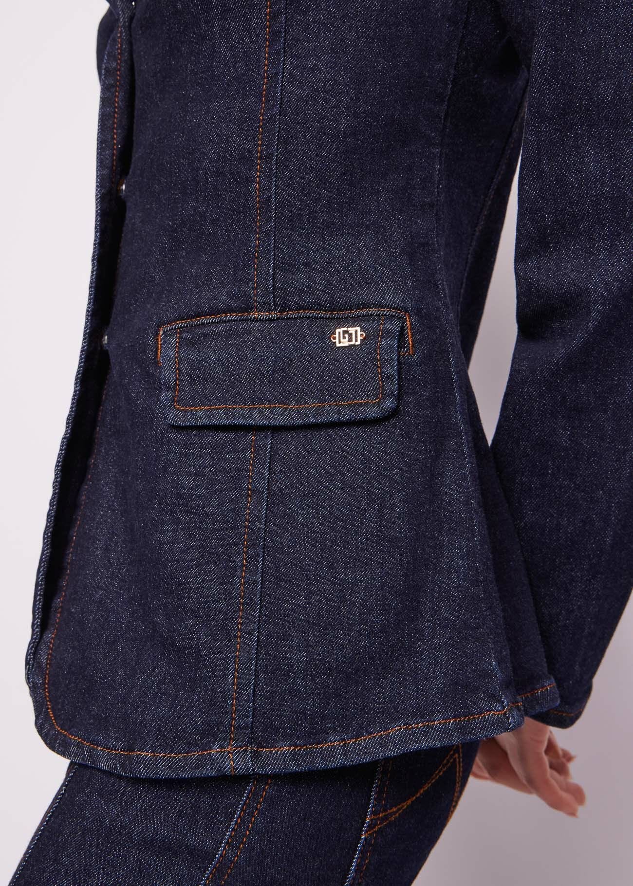 Blazer en denim de coton