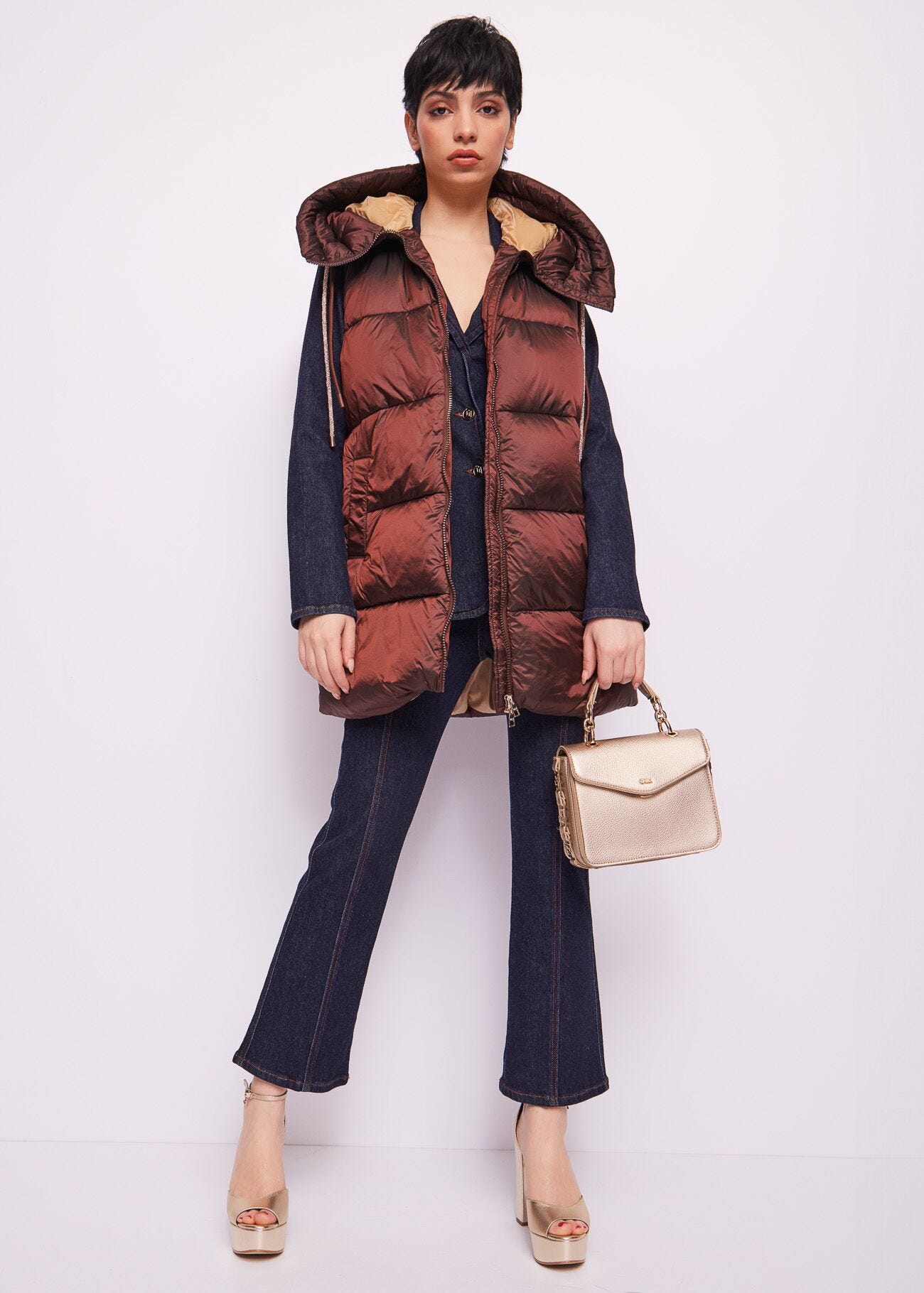 Blazer en denim de coton