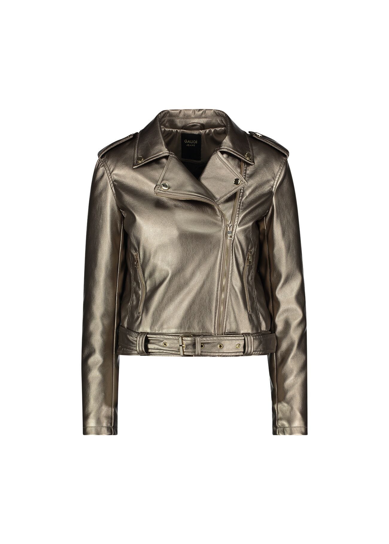 Leatherette biker jacket