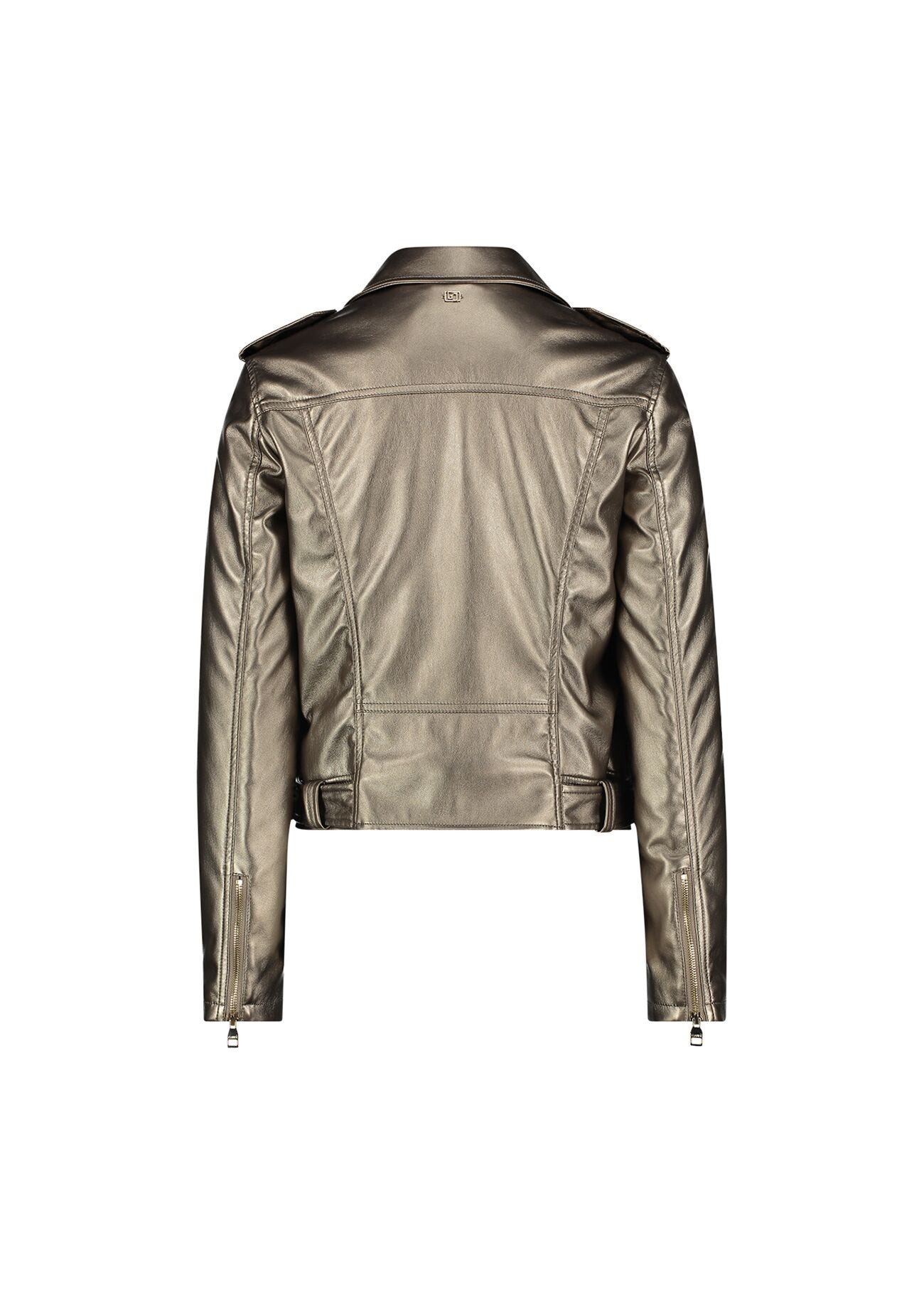 Leatherette biker jacket