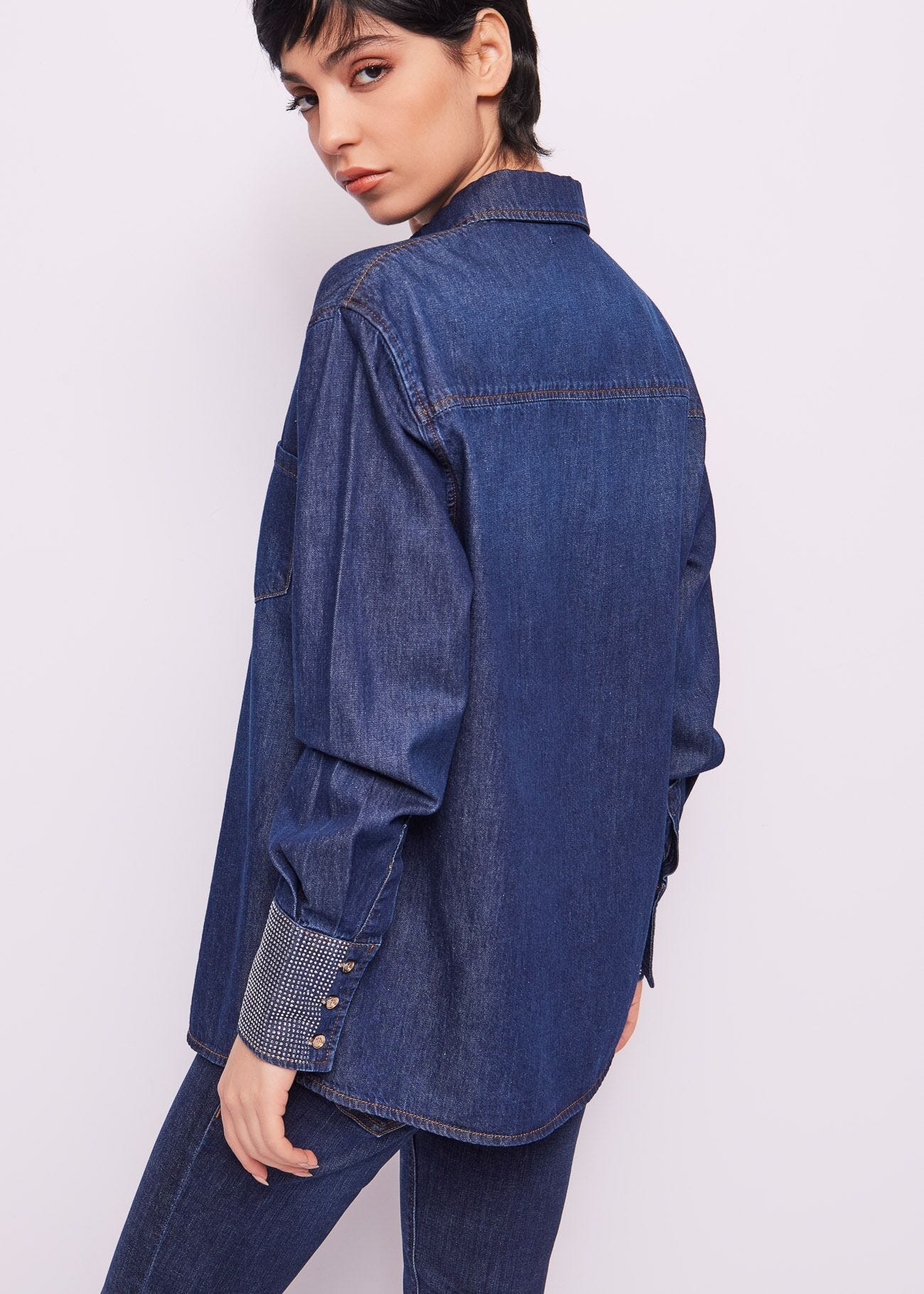 Camicia in denim di cotone