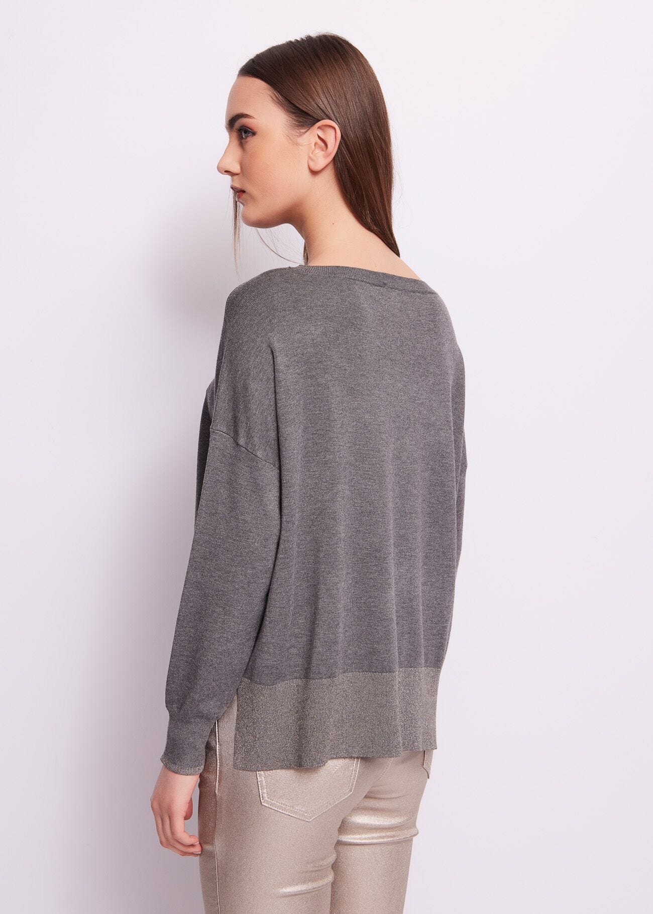 Maglia in filato grigio