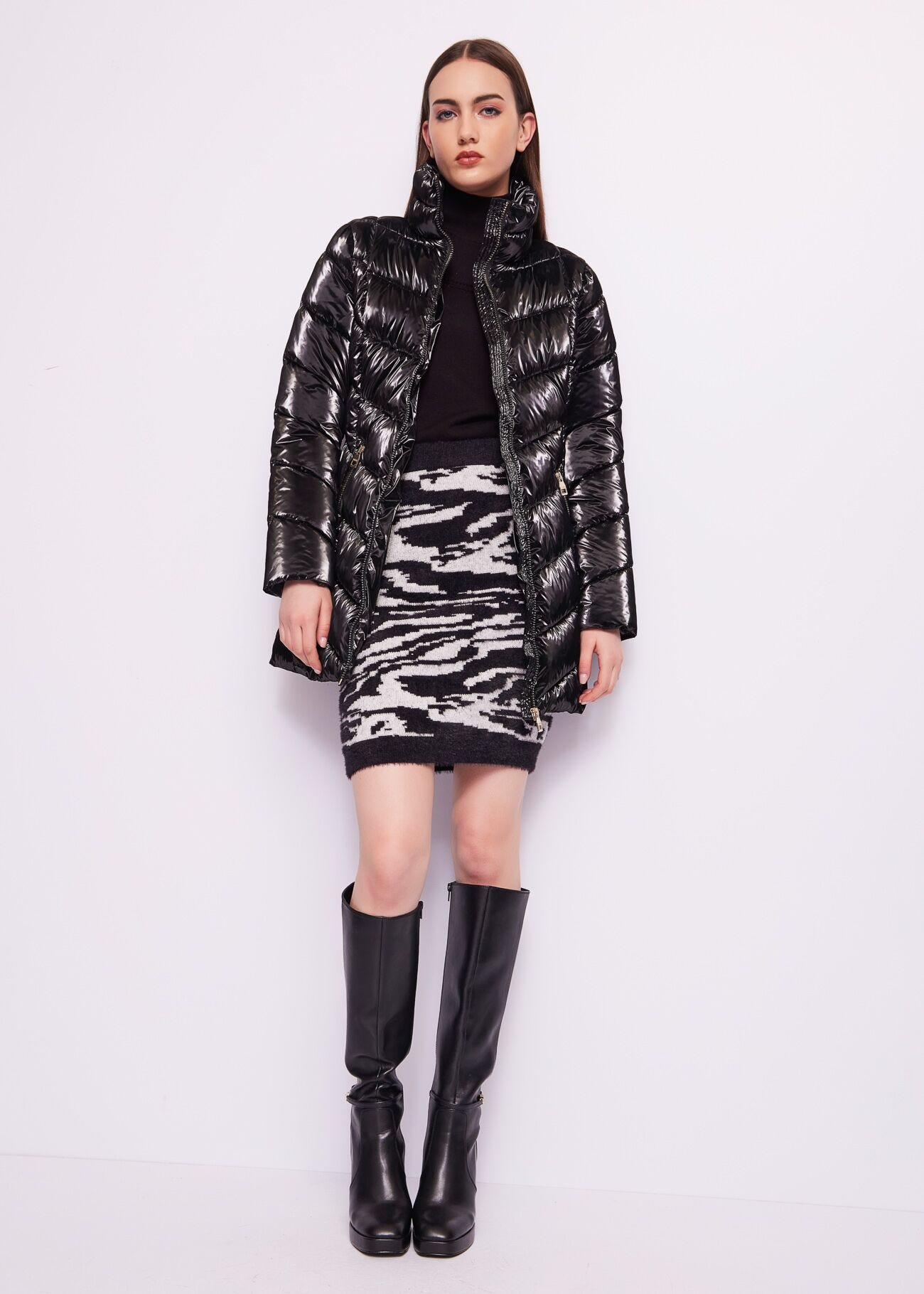 Black jumper with rhinestones