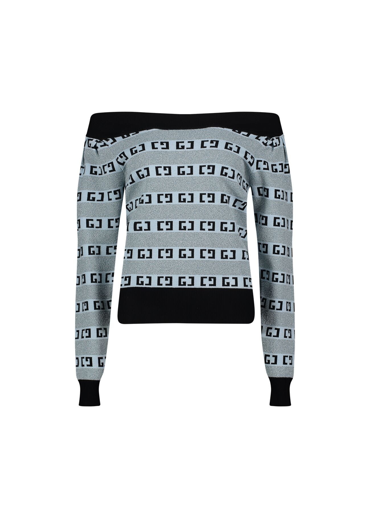 Light blue with jacquard logo