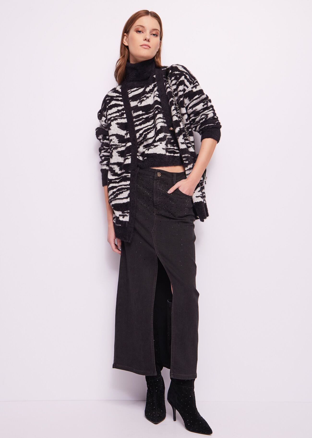 Maglia jacquard animalier