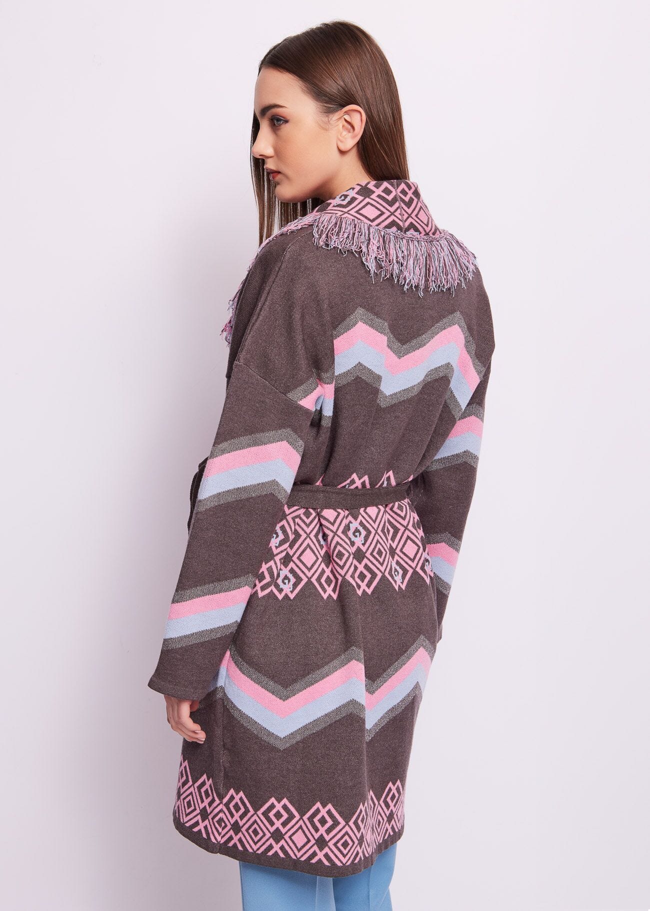 Cardigan in maglia jacquard