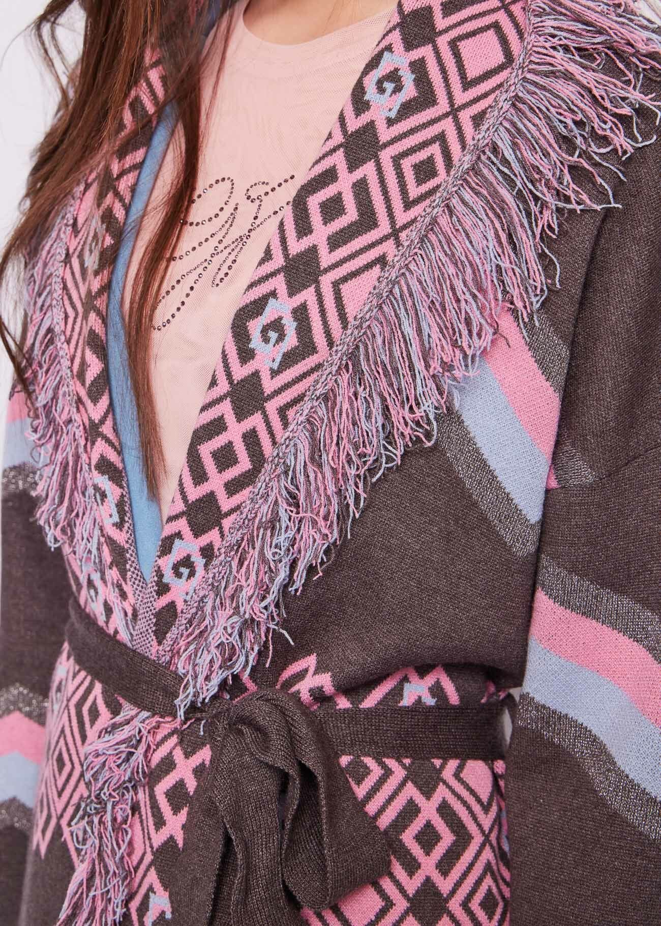 Cardigan in maglia jacquard