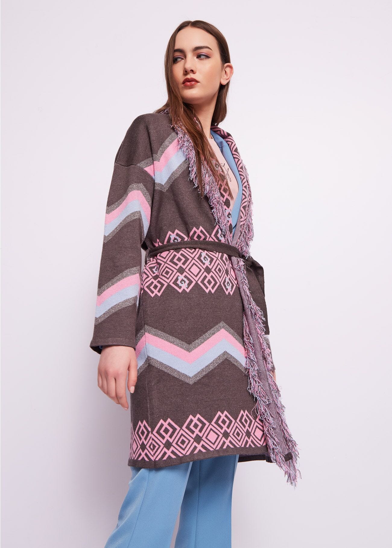 Cardigan in maglia jacquard