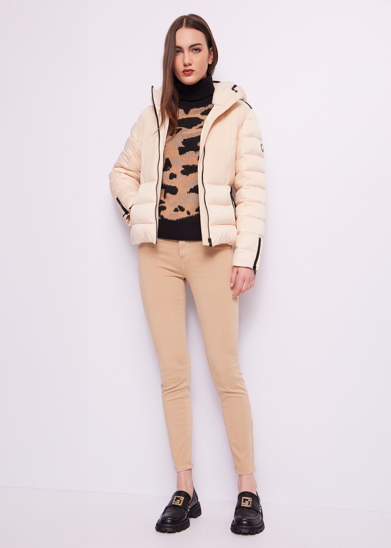 Animal print jacquard jumper