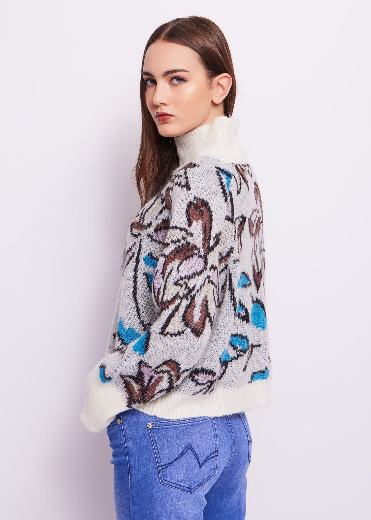 Maglia in misto lana jacquard