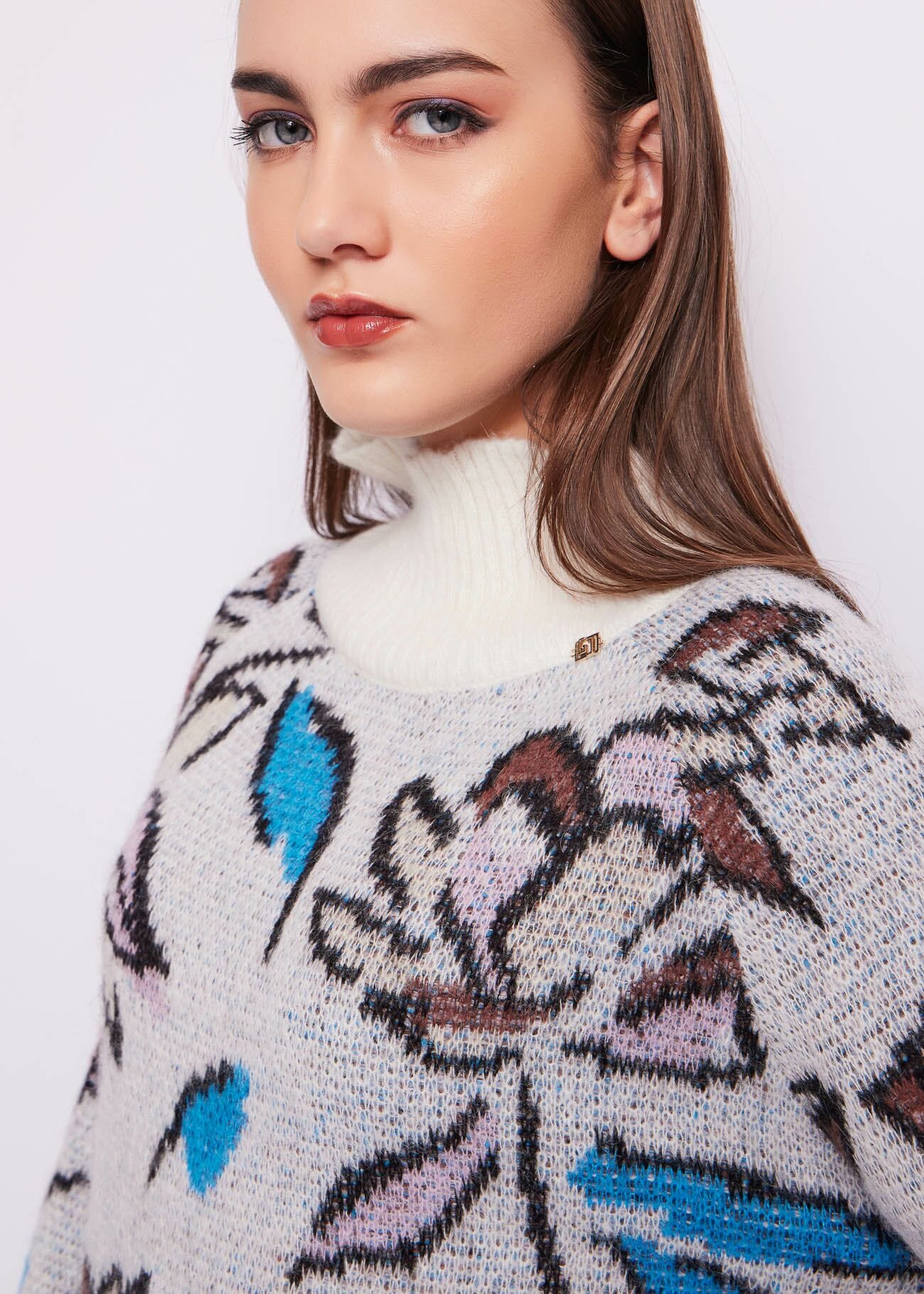 Maglia in misto lana jacquard