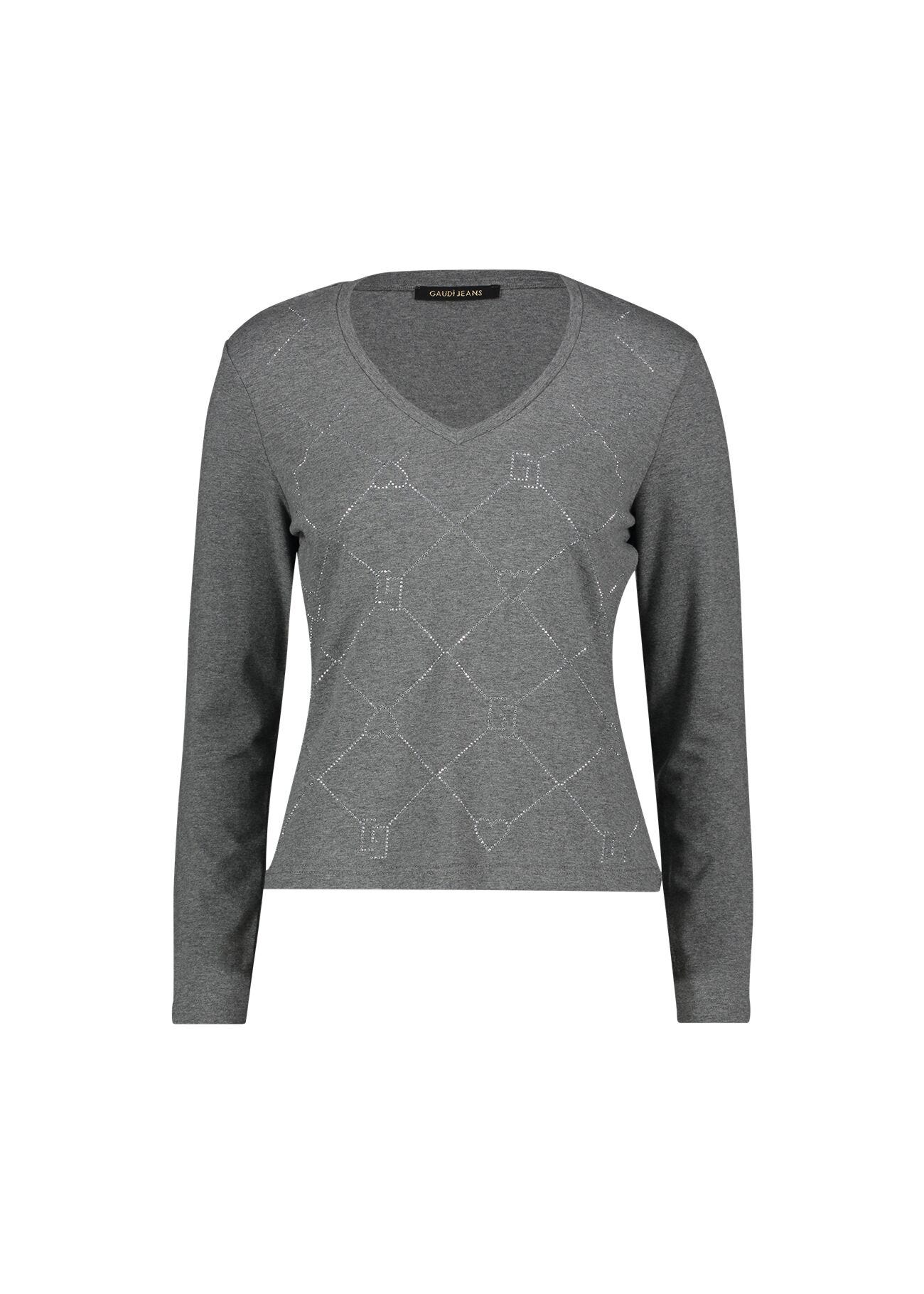 T-shirt in cotone con strass