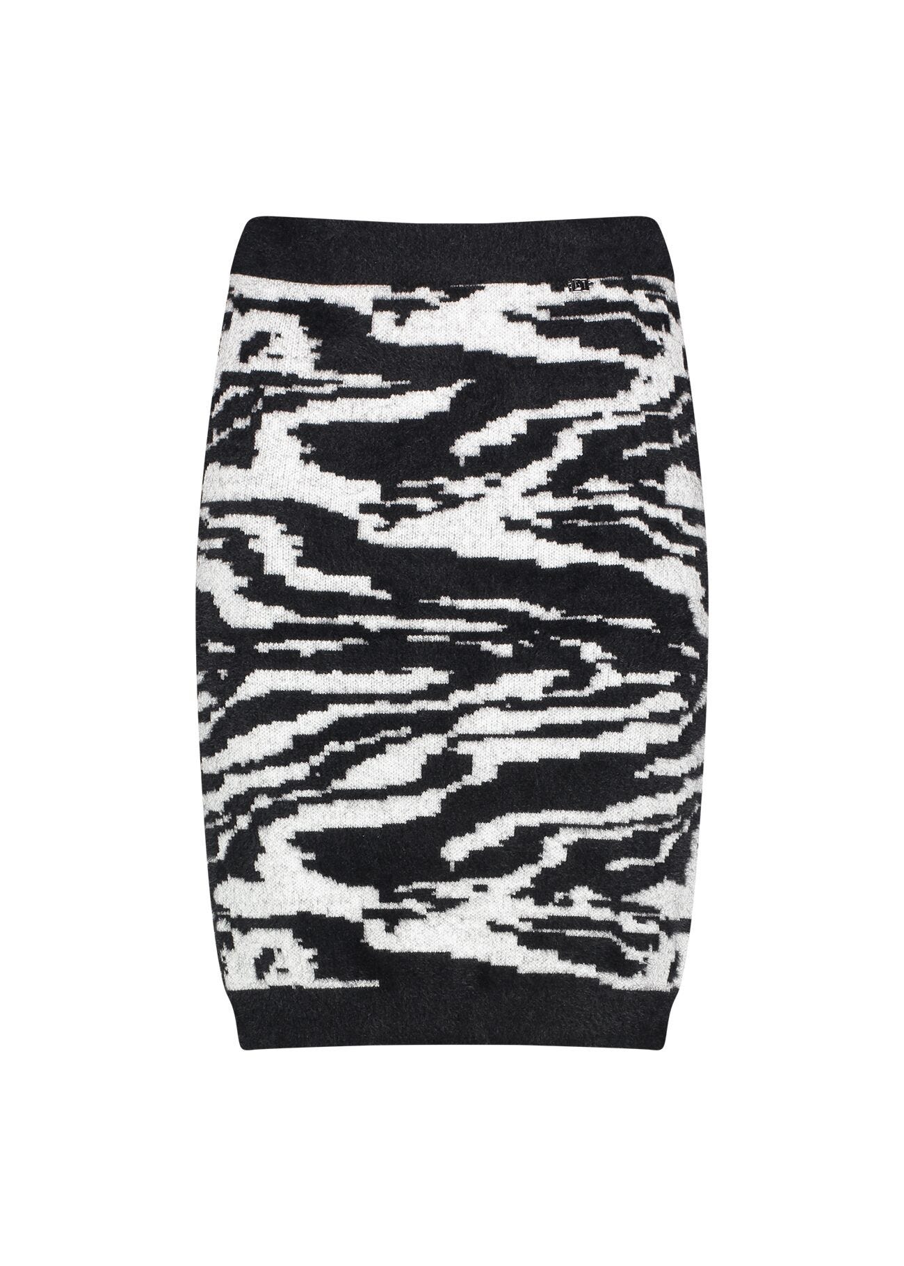 Jupe jacquard motif animalier