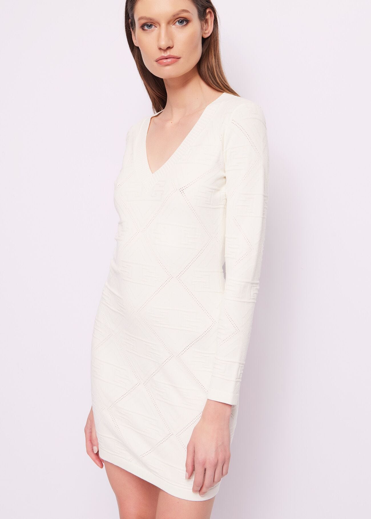 Mini abito in maglia jacquard