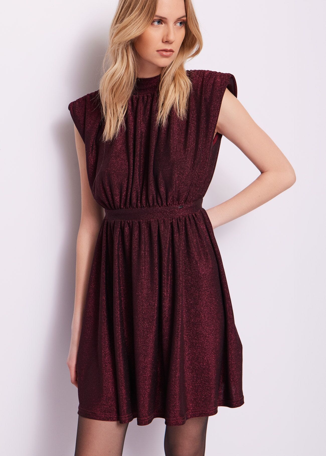 Lurex jersey dress