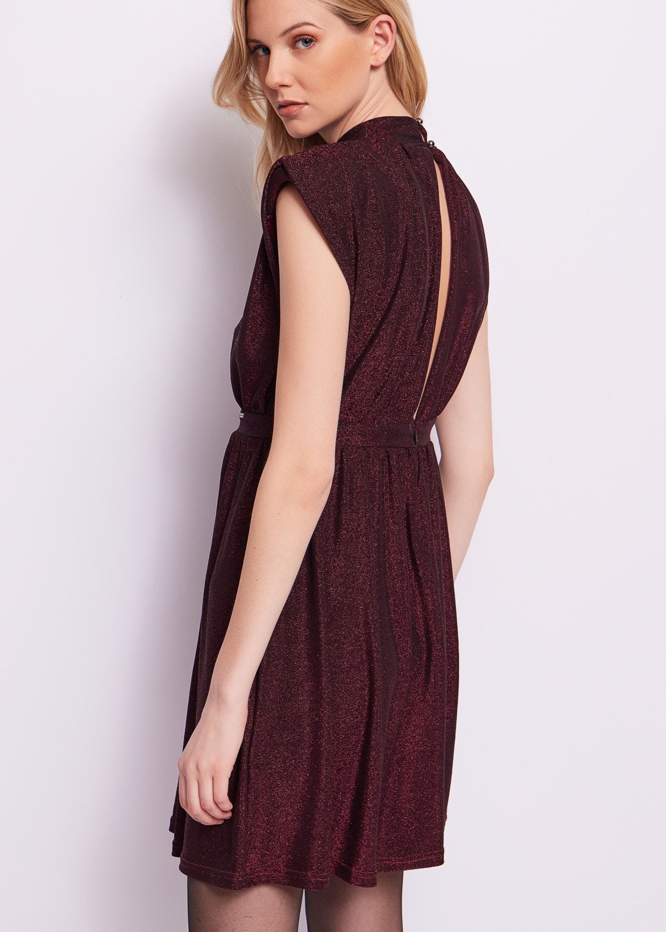 Lurex jersey dress