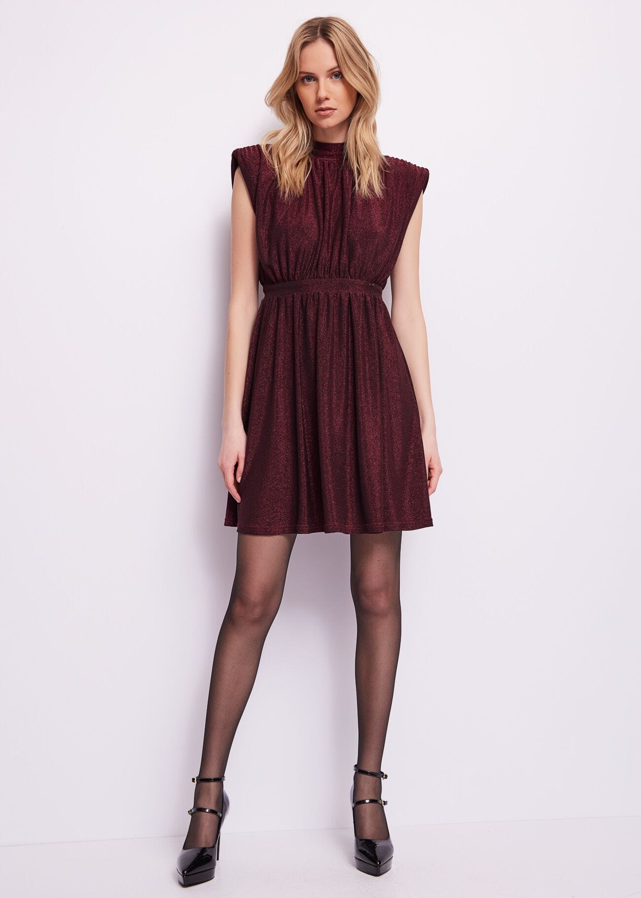 Lurex jersey dress