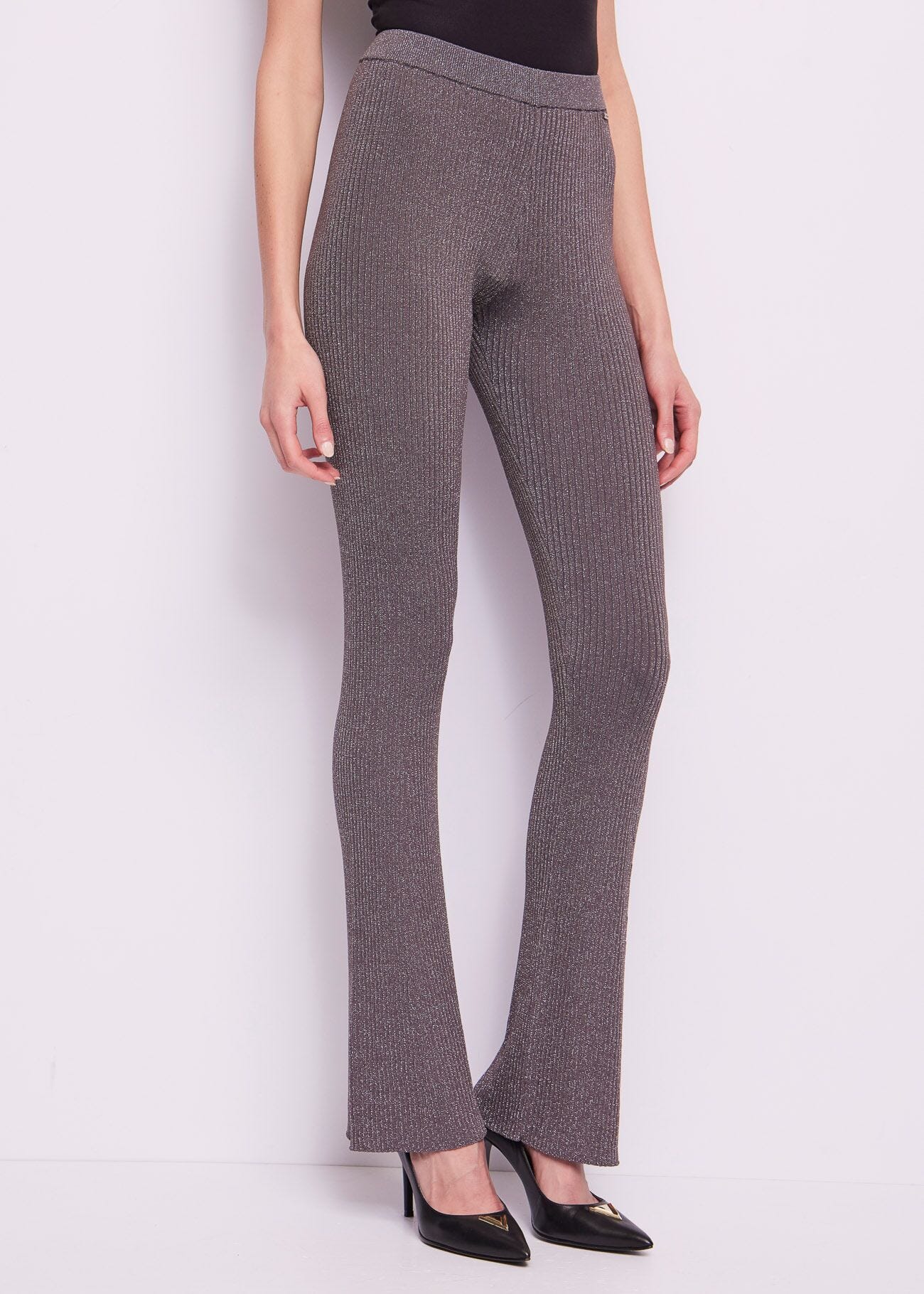 Lurex knit trousers