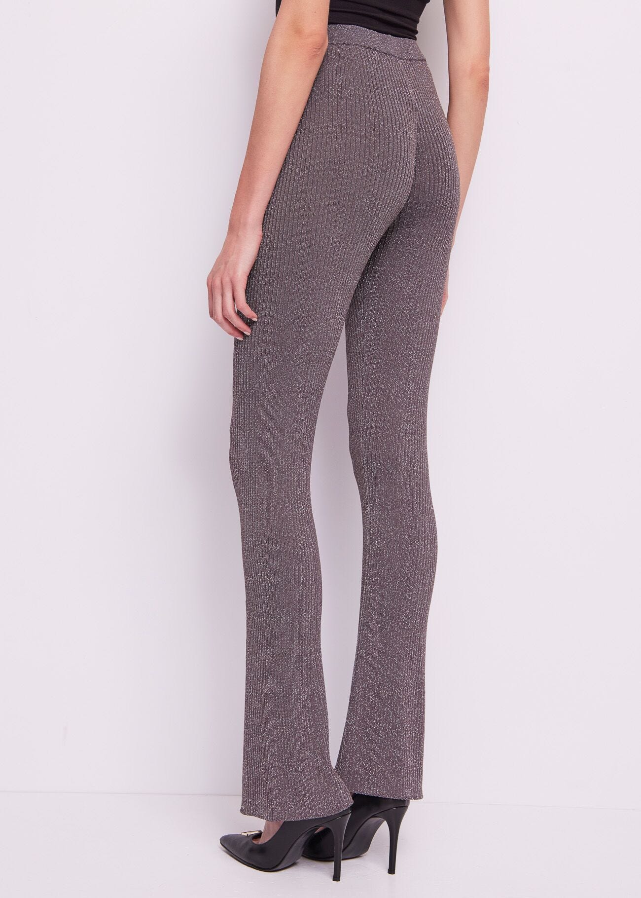 Lurex knit trousers