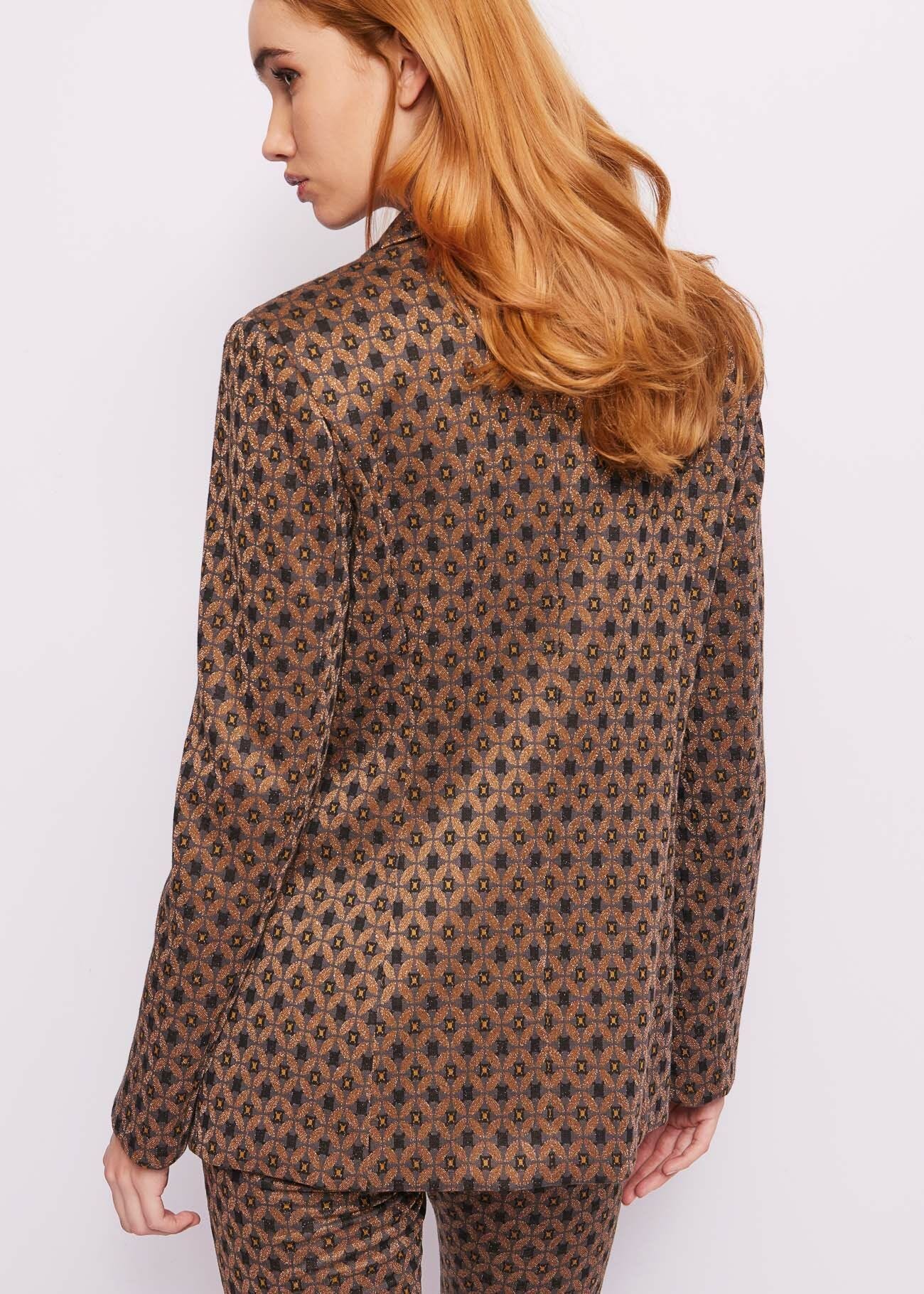 Lurex doublebreasted jacquard blazer