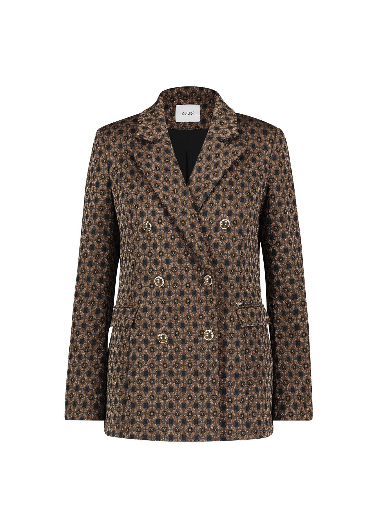 Lurex doublebreasted jacquard blazer