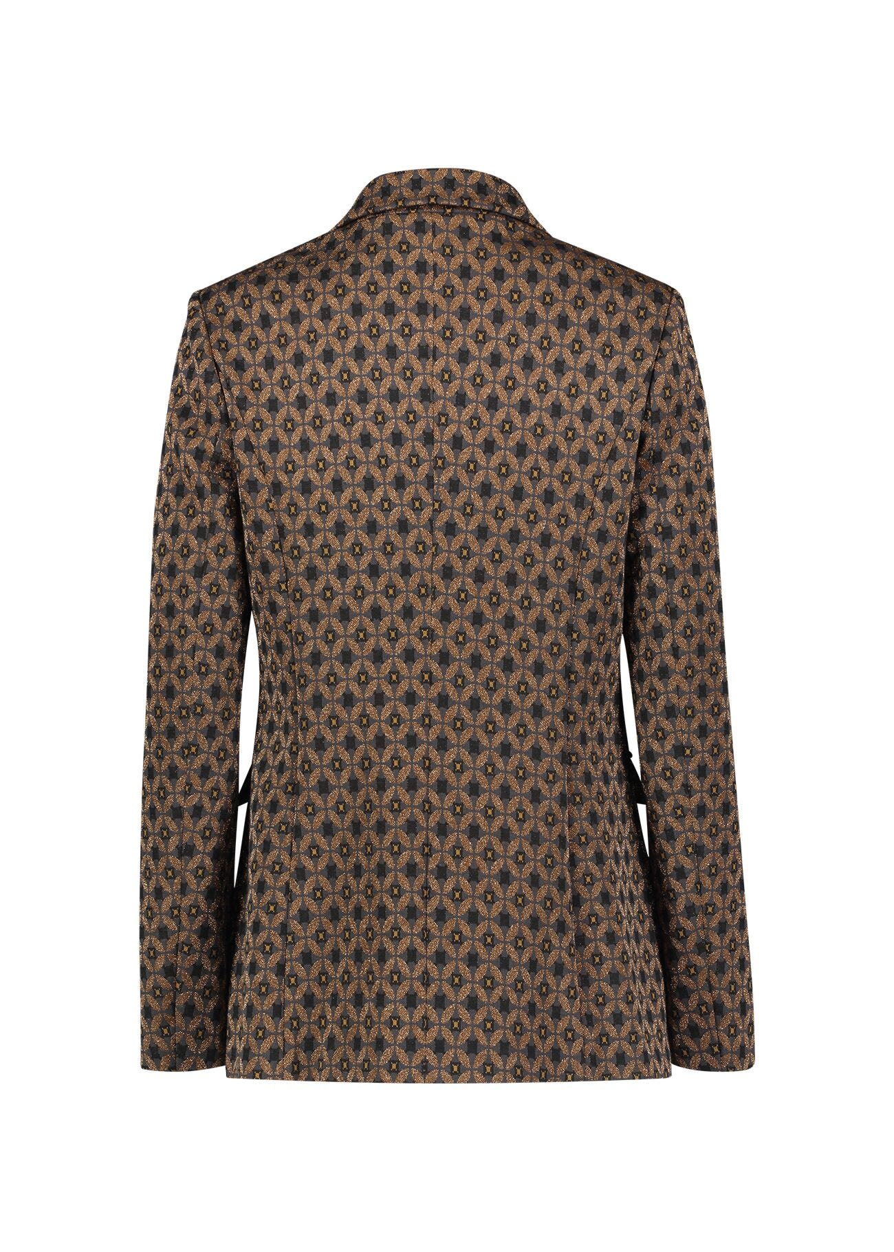 Lurex doublebreasted jacquard blazer