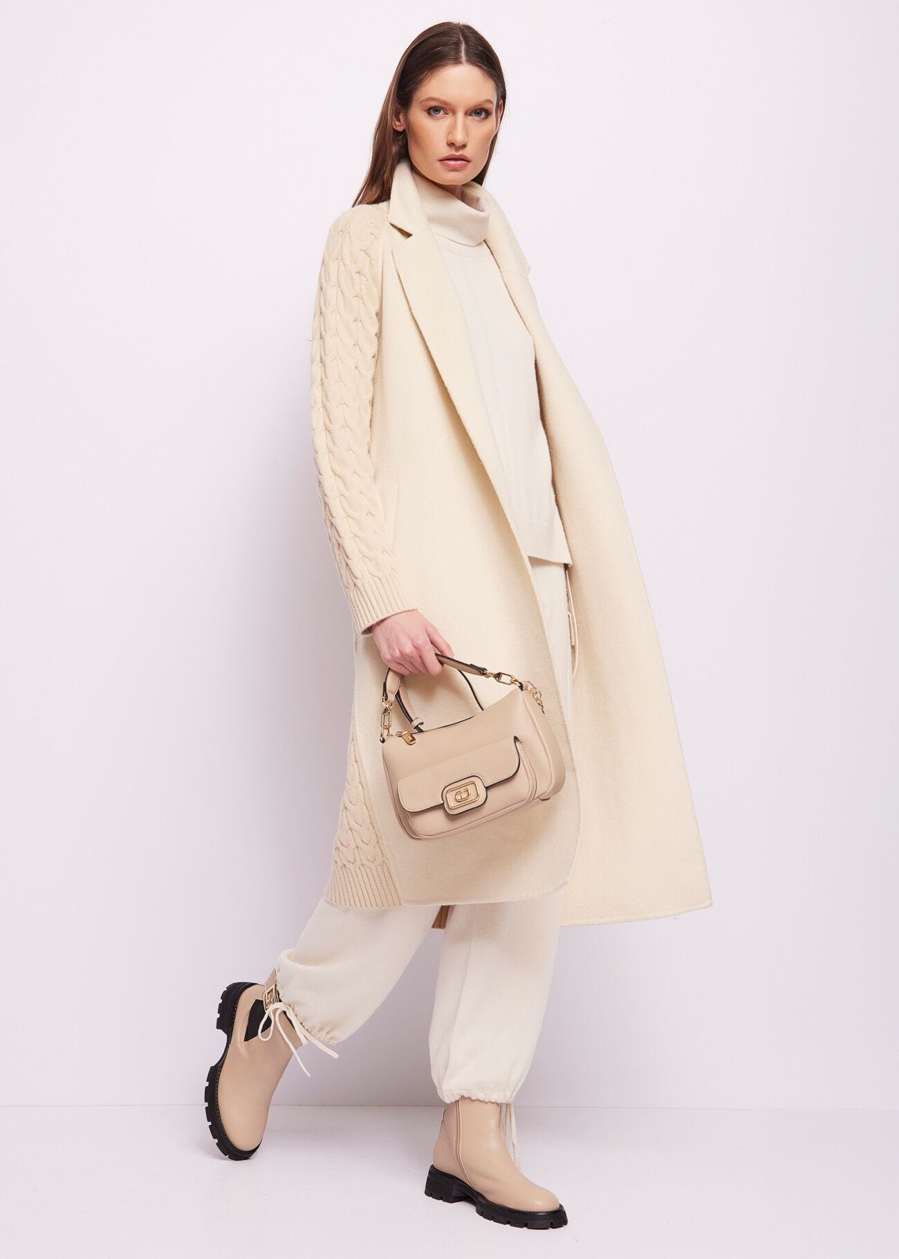 Beige woolblend coat