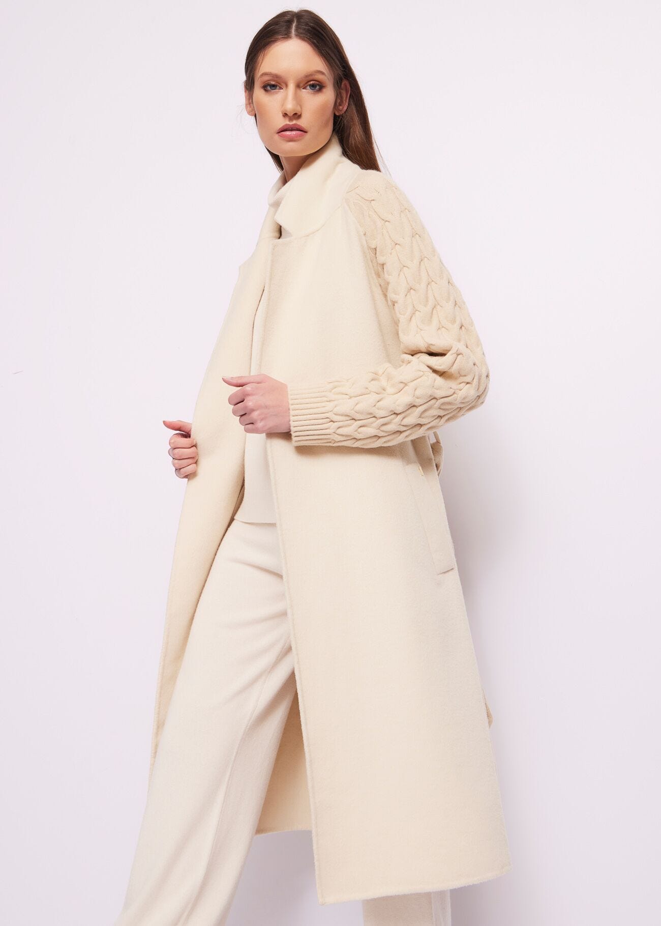 Beige woolblend coat