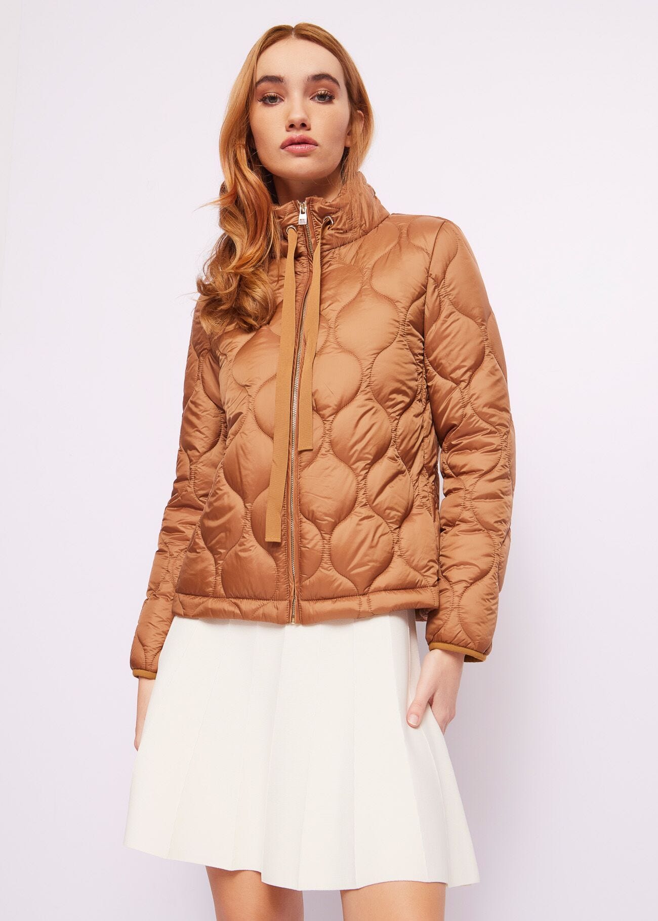 Manteau marron en laine mélangée