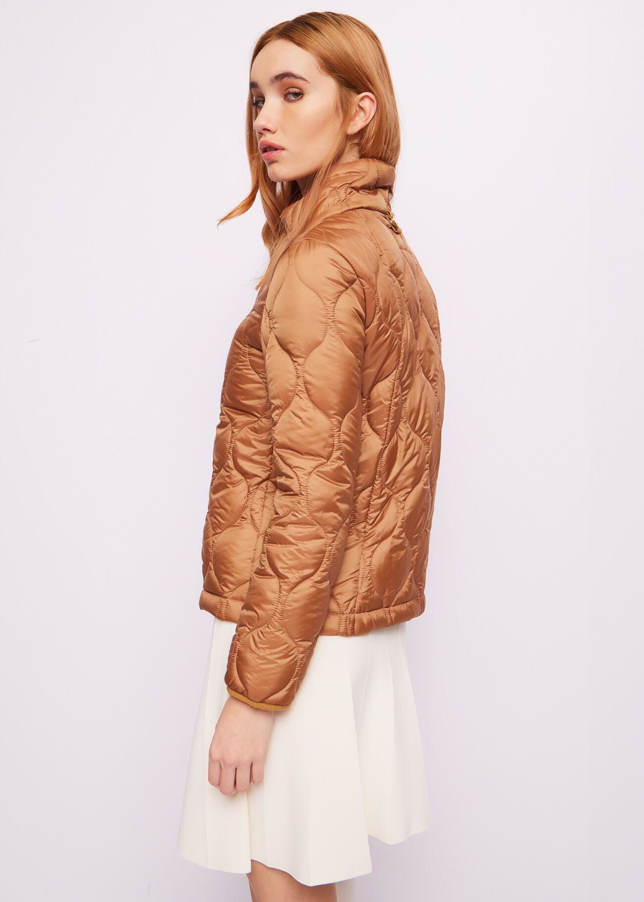 Manteau marron en laine mélangée