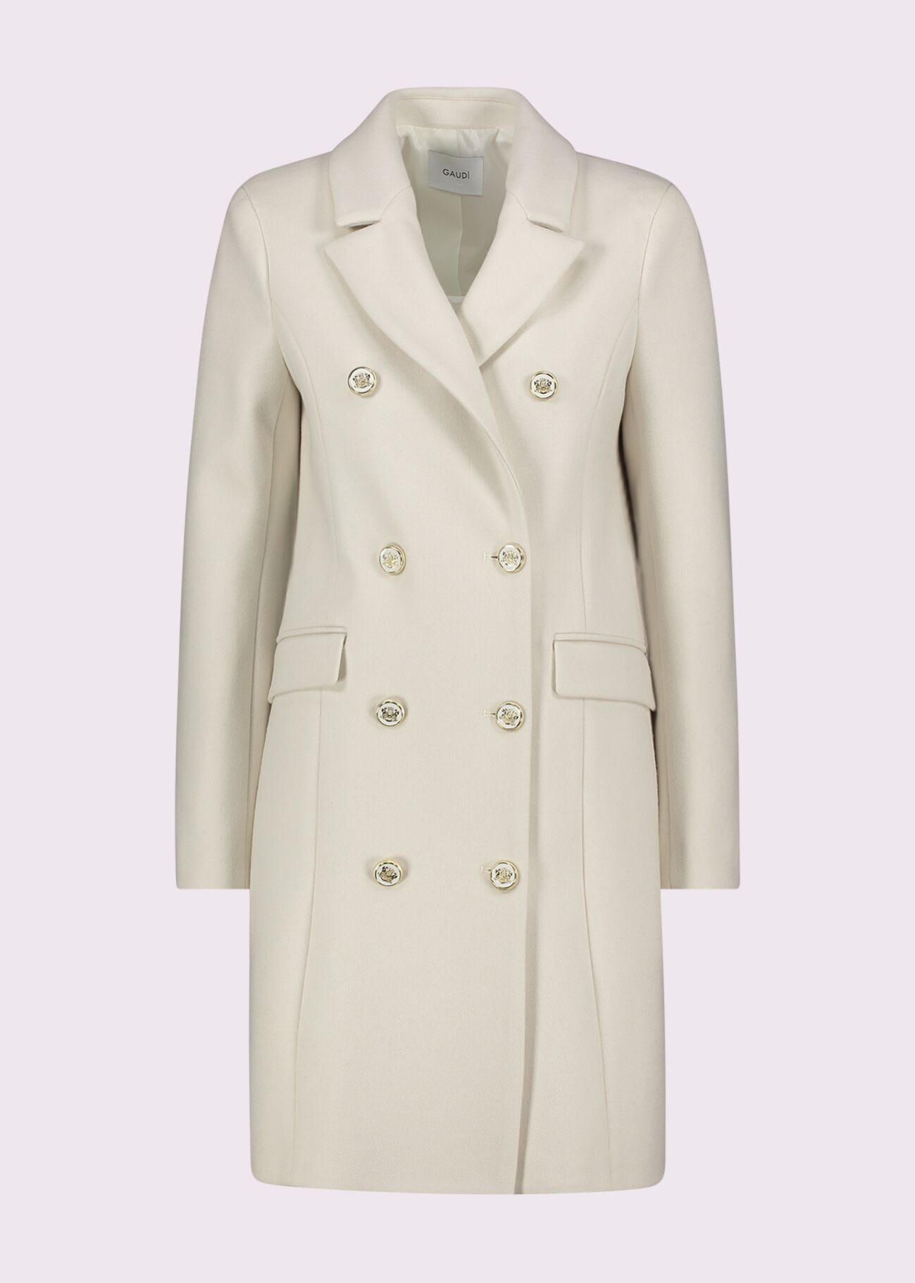 White woolblend coat