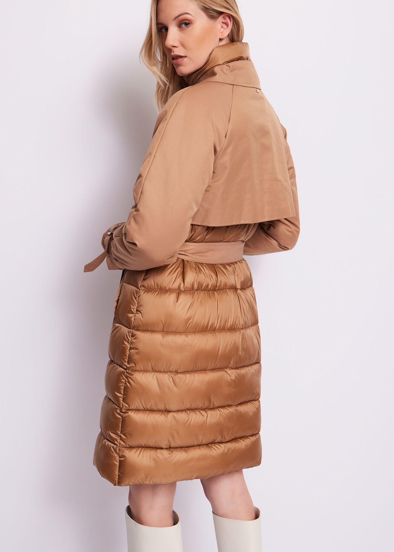 Quilted nylon down jacket